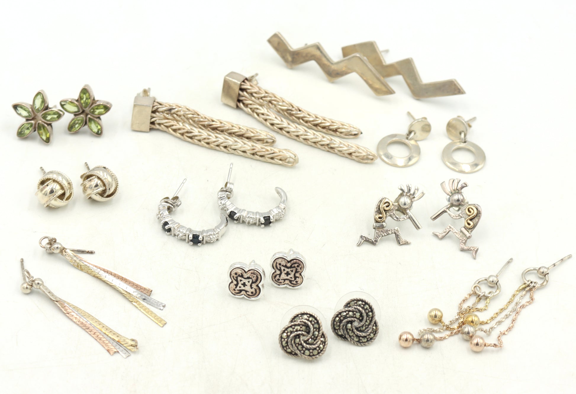 Group lot of Vintage 925 sterling silver earrings