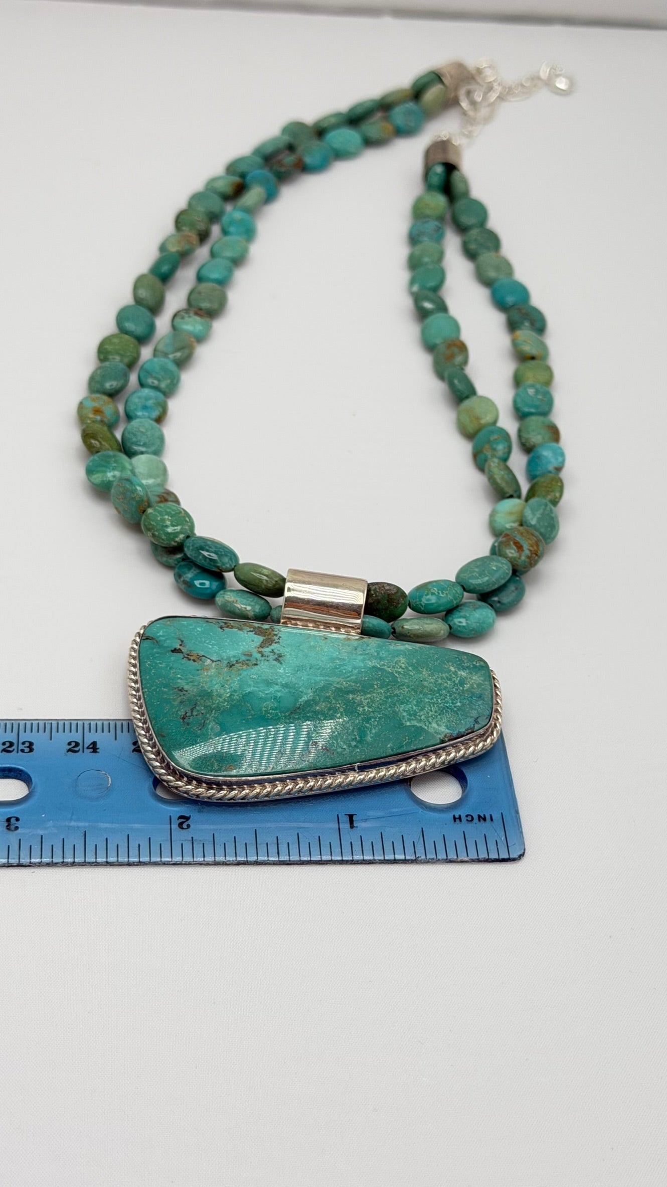 925 Sterling Silver Native American Turquoise Necklace