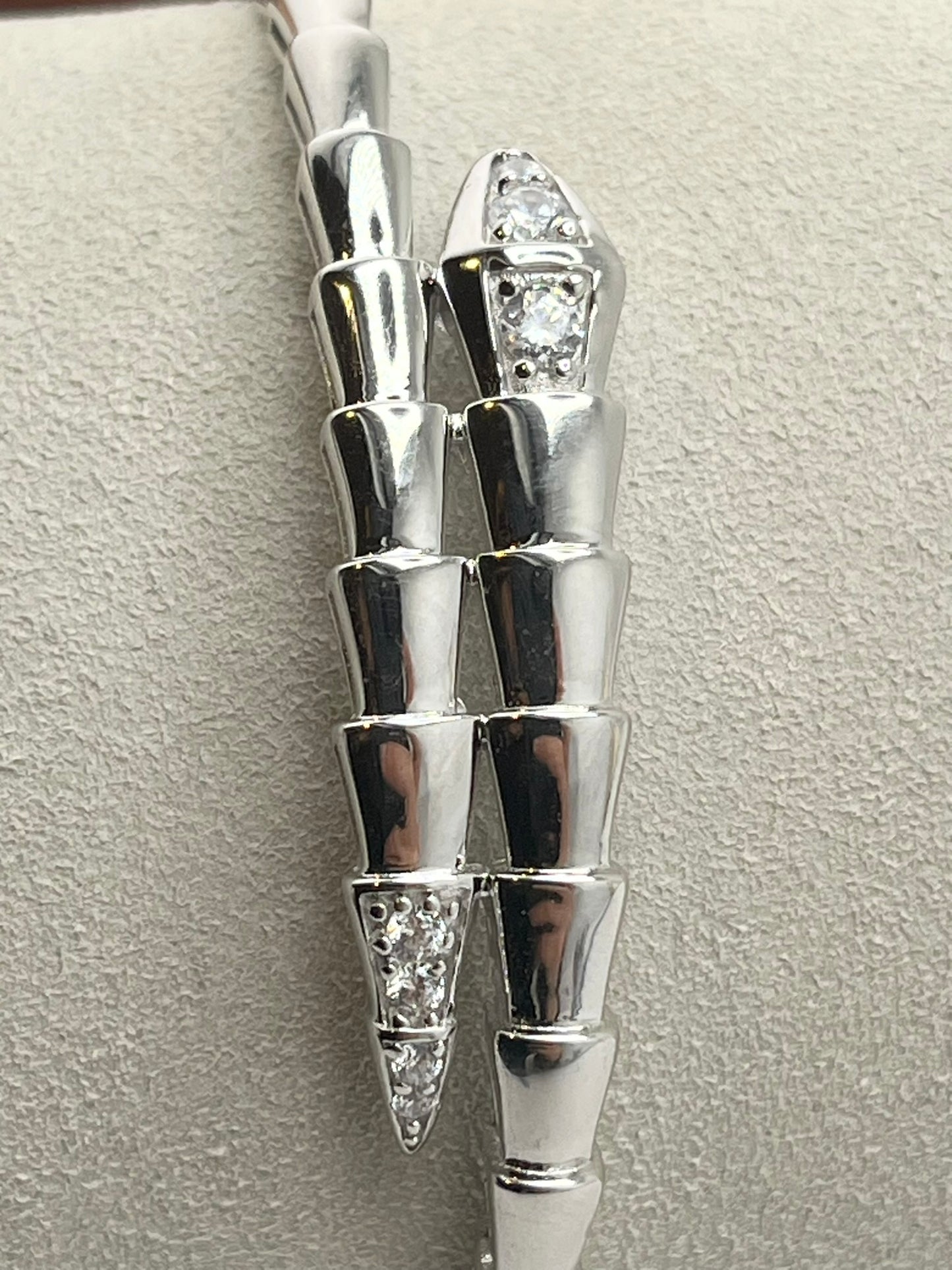 925 Sterling Silver Serpenti Style Snake Bangle