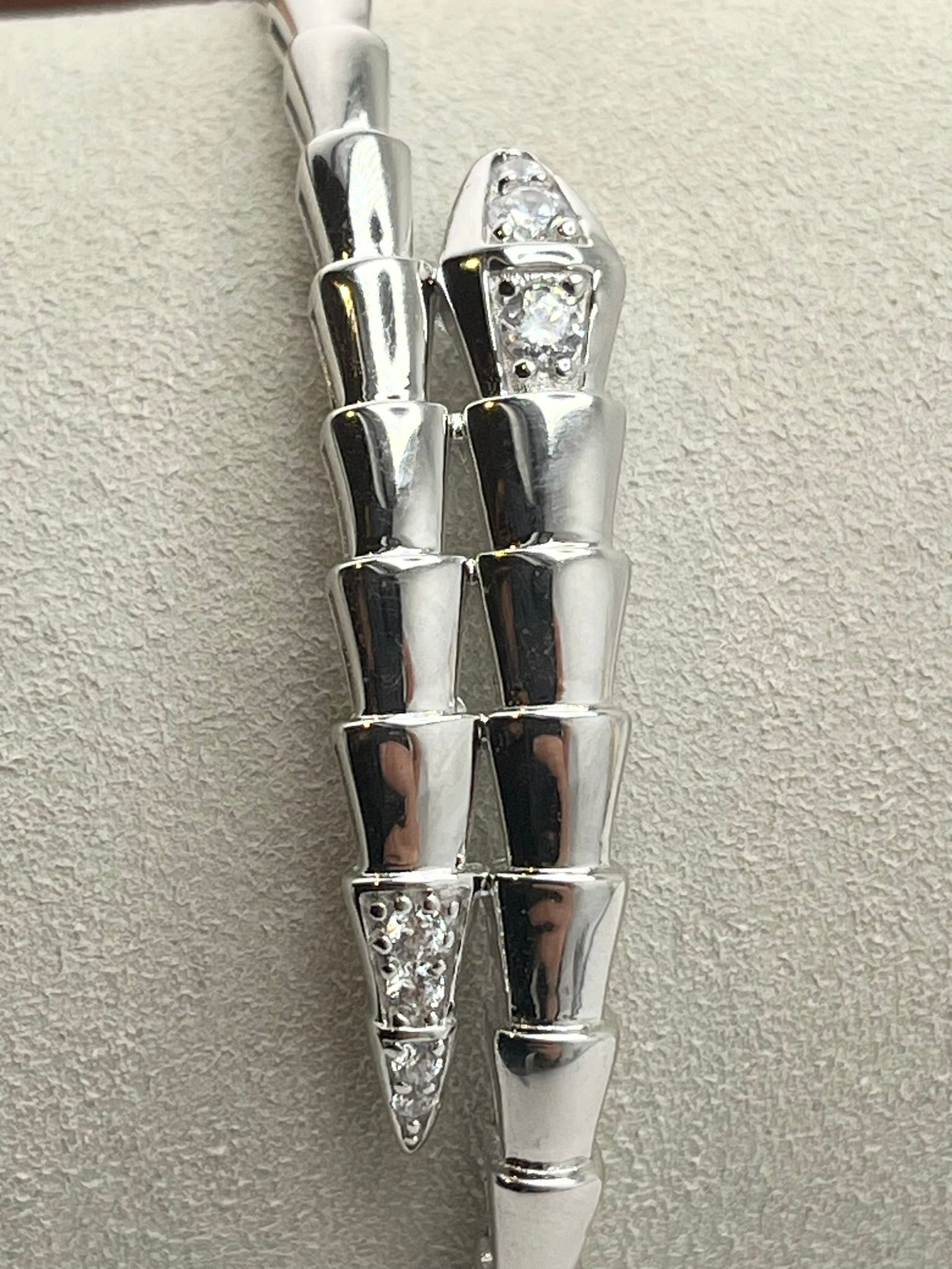 925 Sterling Silver Serpenti Style Snake Bangle