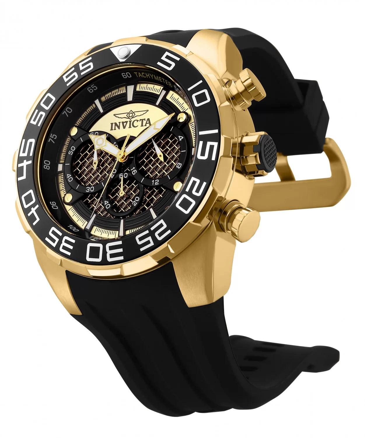 Invicta Men's Speedway Quartz Multifunction Black, Gold Dial Watch
