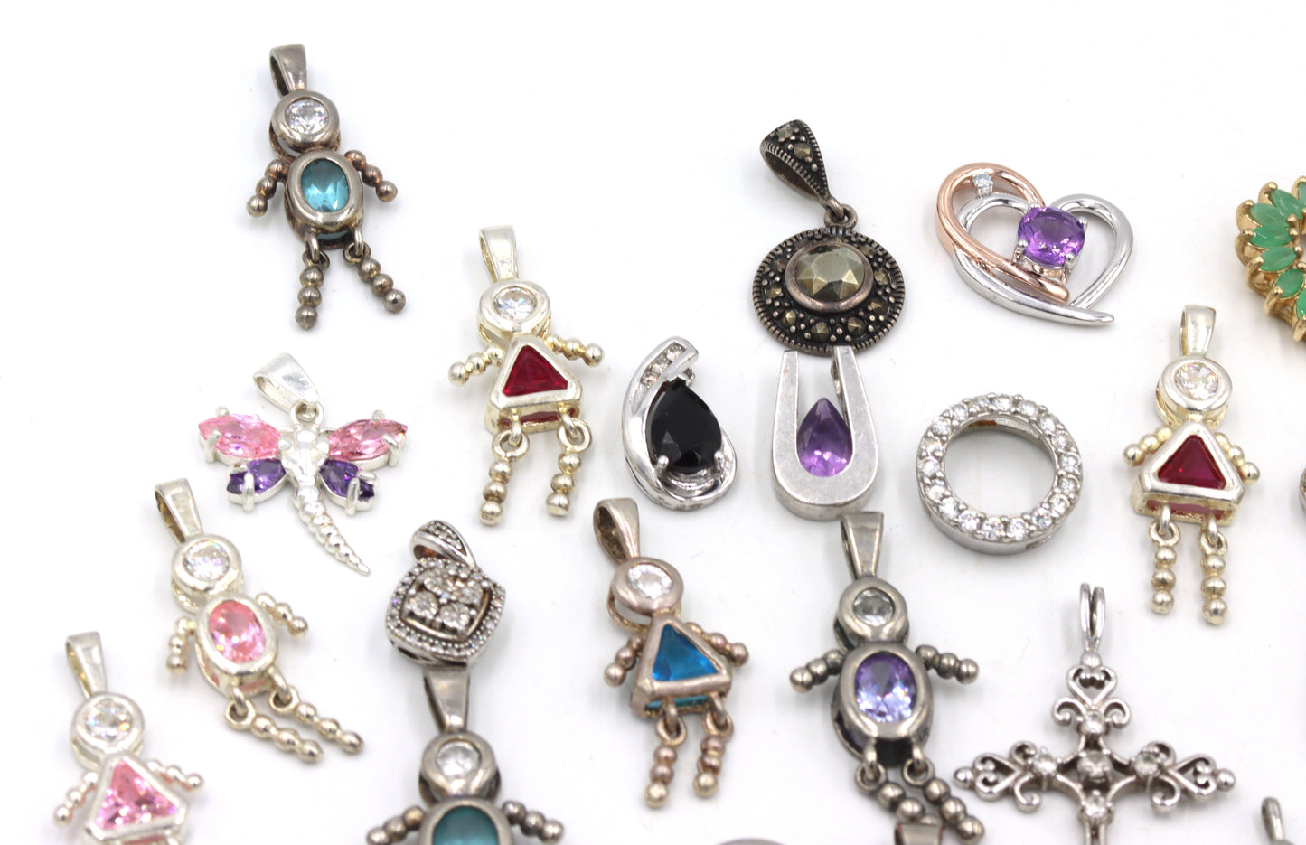 Group lot of Vintage 925 sterling silver pendants