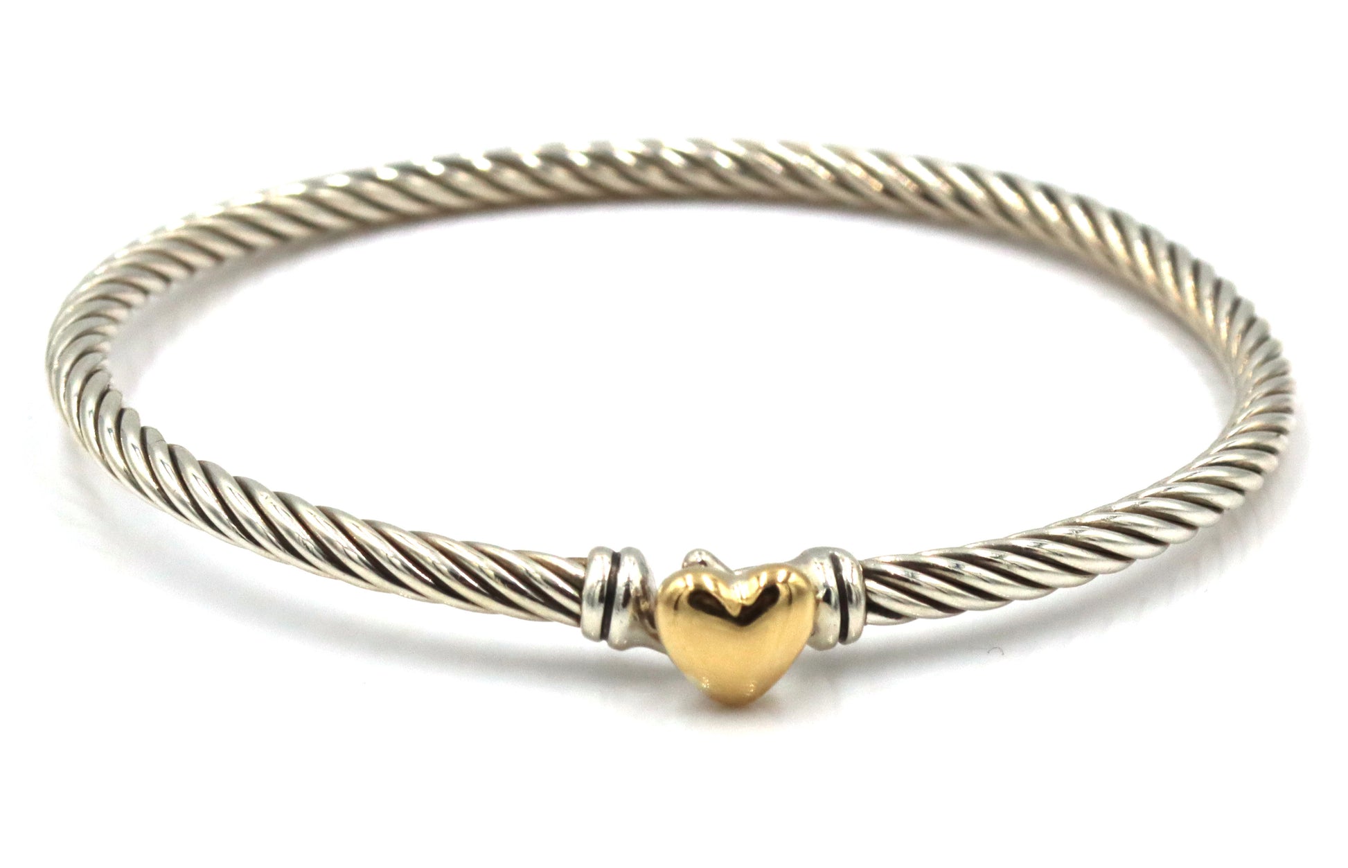 David Yurman cable classic heart bangle bracelet