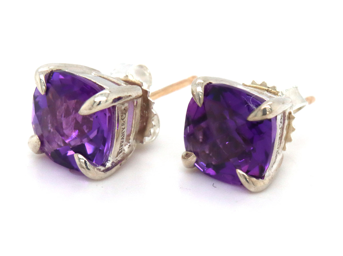 Tiffany & Co amethyst sparkler stud earrings