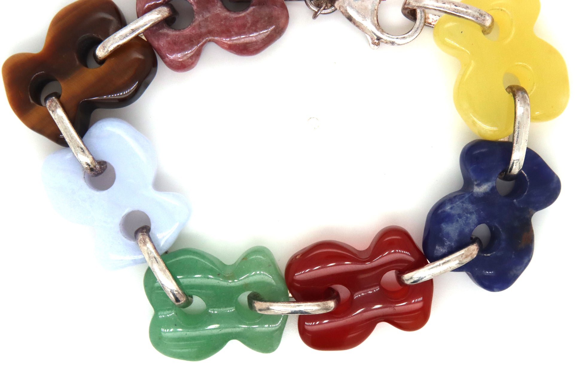 925 Sterling silver Tous stone bear link bracelet