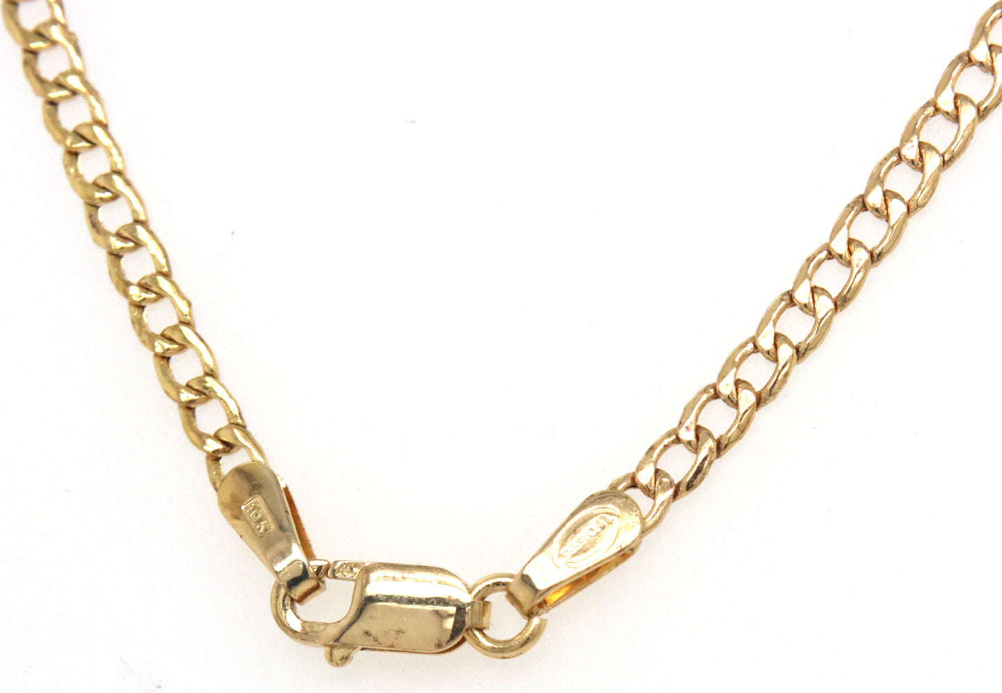 10kt Yellow gold Curb link chain necklace