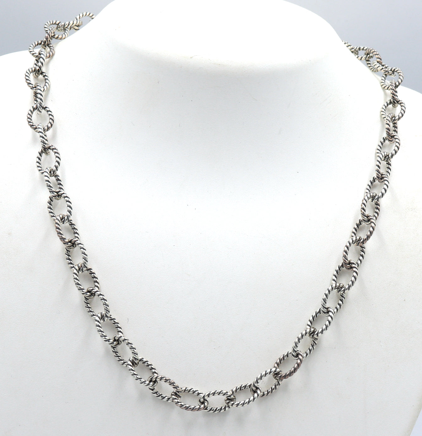 925 Sterling silver oval link chain necklace