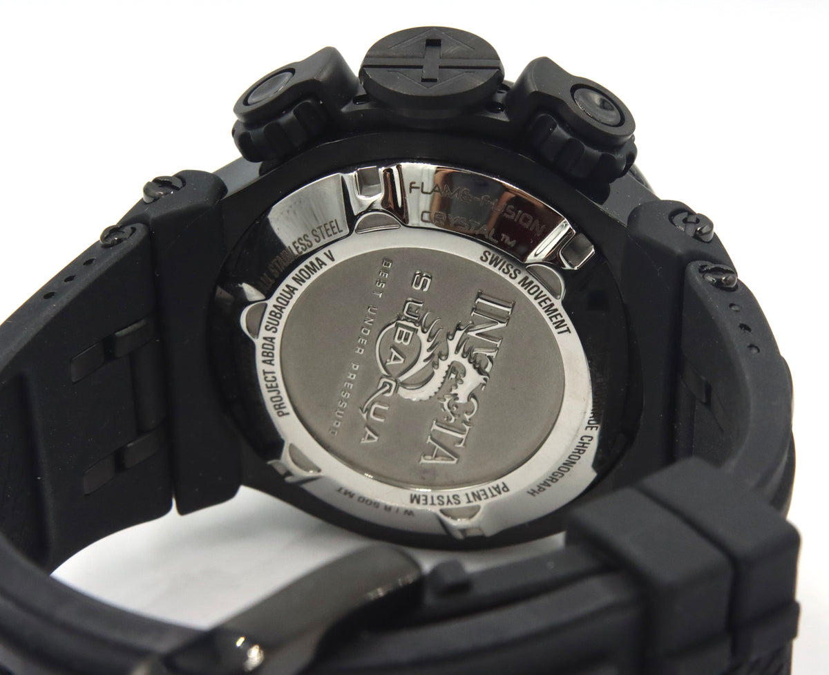 Invicta men's Subaqua Noma V yellow accent black dial watch