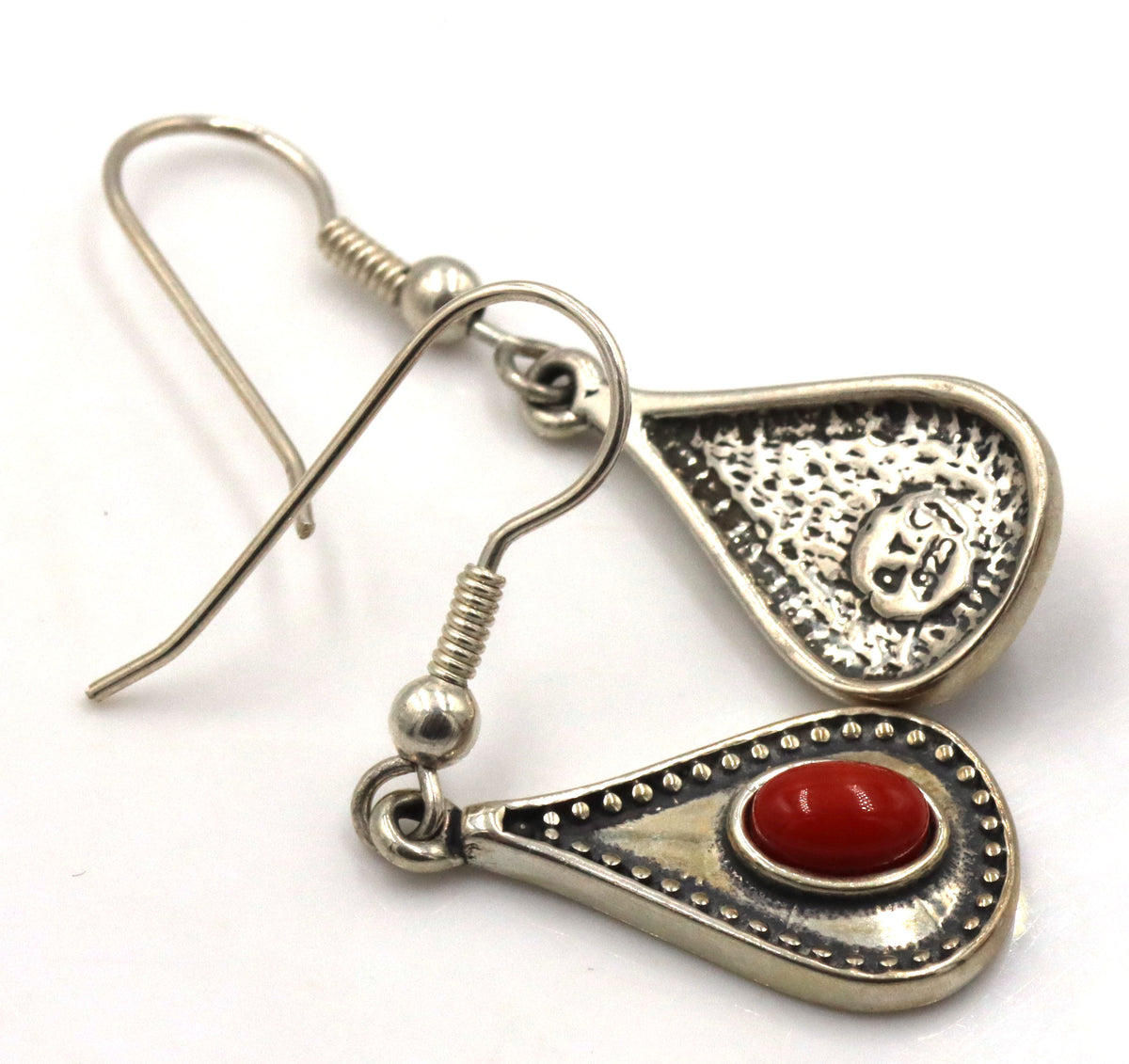Set of 925 sterling silver signed gemstone bracelet and dangle earrings