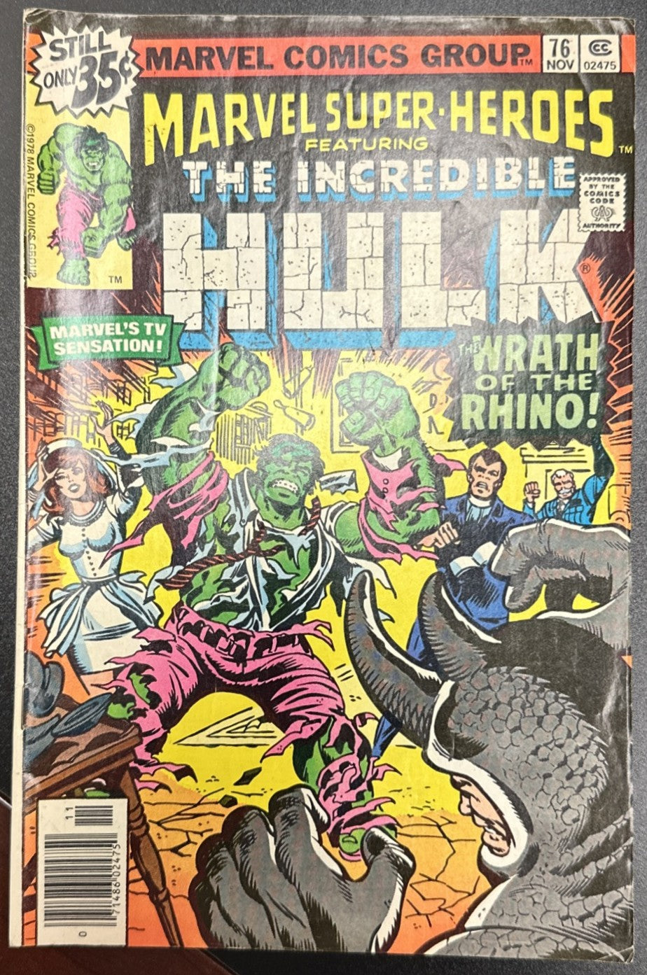 Vintage Bronze Age Comic Book Lot of 8 Marvel & DC Batman Spider-Man Hulk Superman