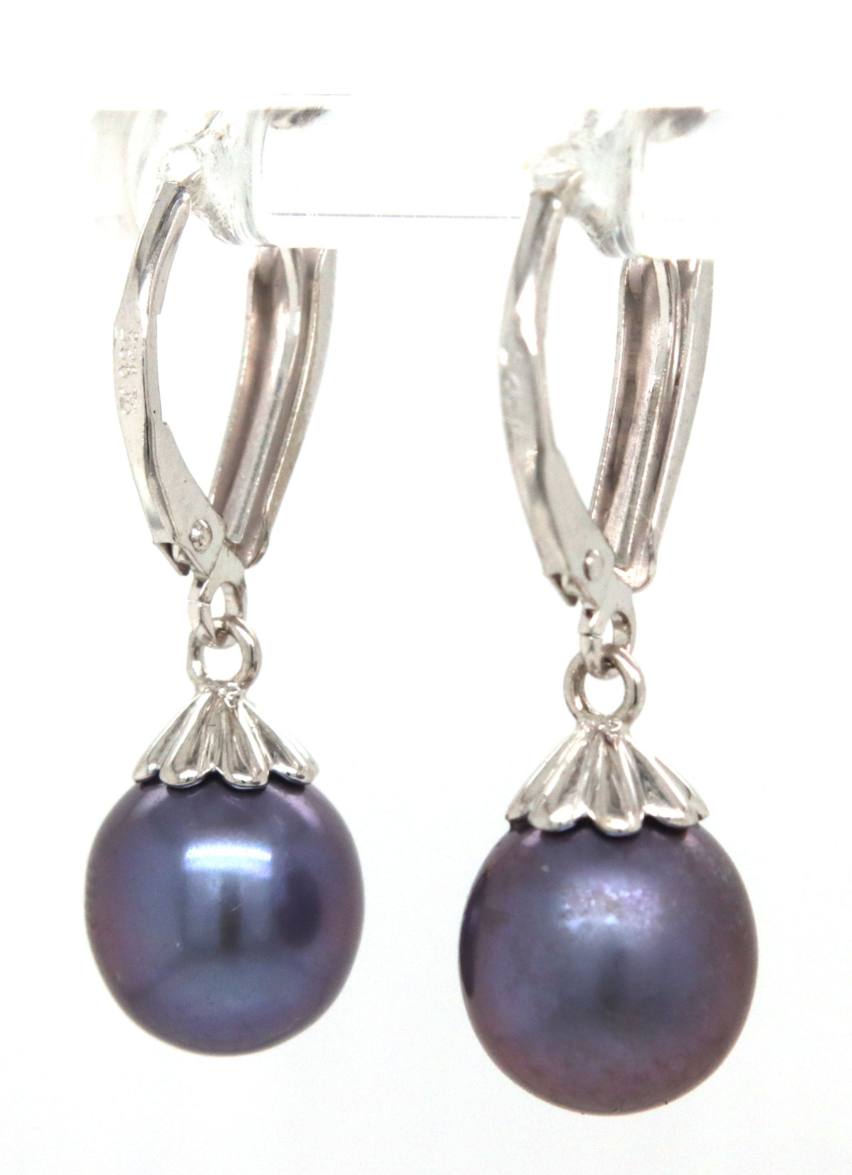 925 Sterling silver Pearl dangle earrings