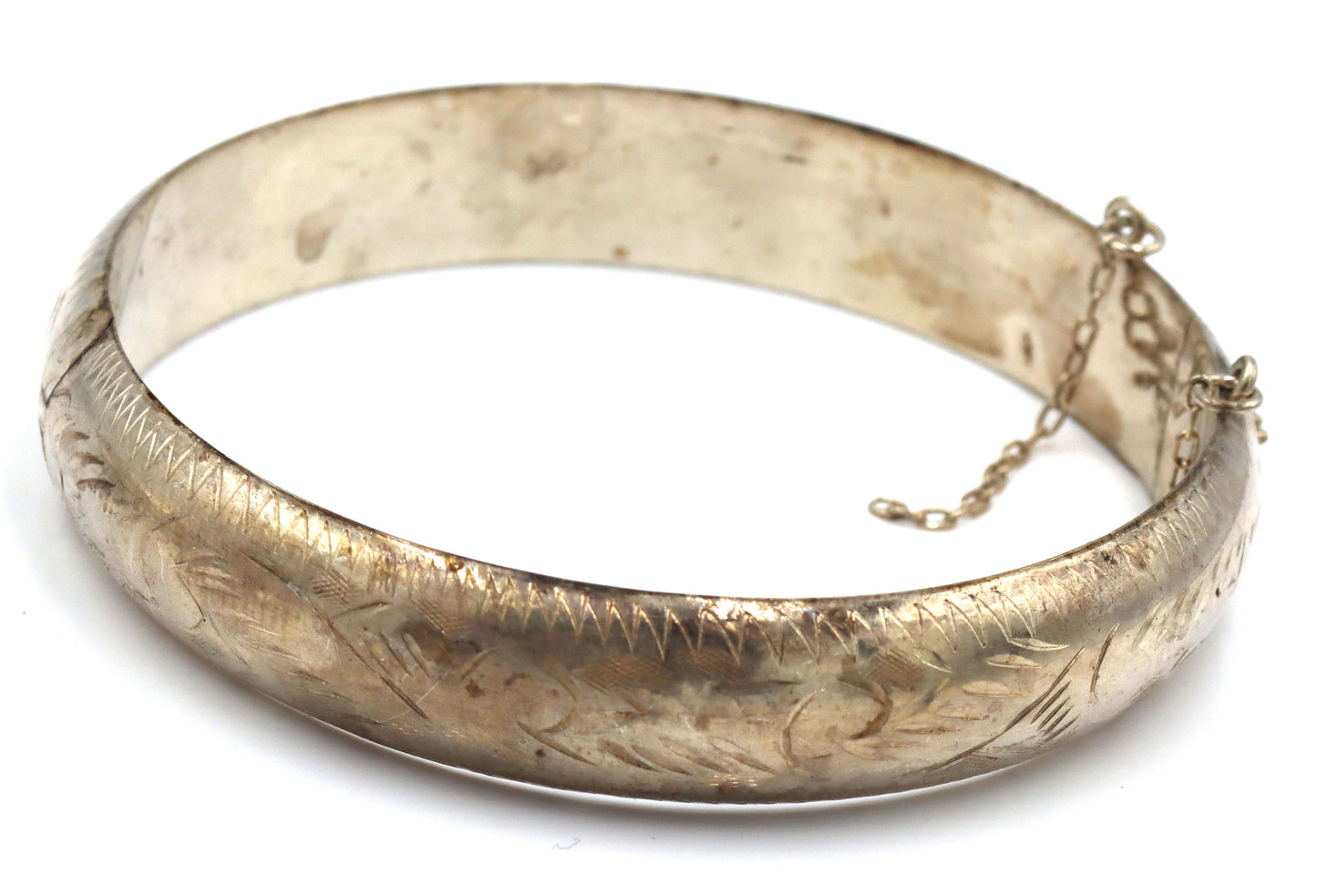 Vintage 925 sterling silver group lot of engraved bangles