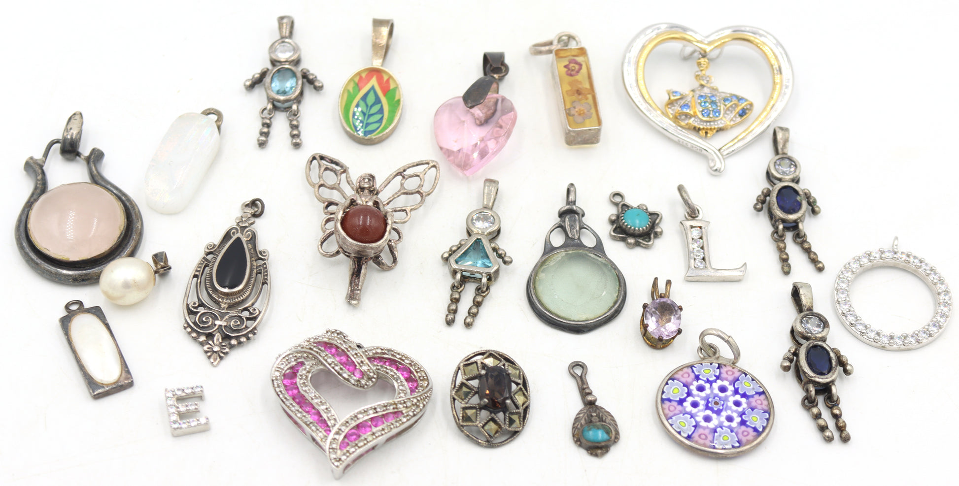 Group lot of Vintage 925 sterling silver charms pendants