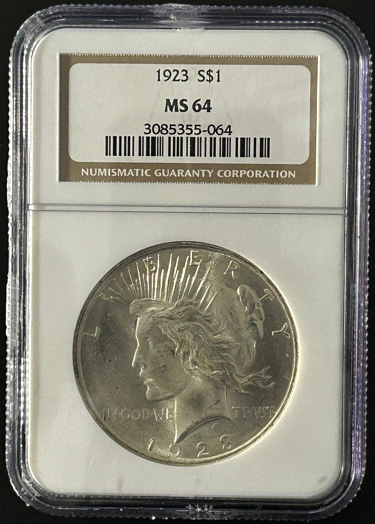 1923 Peace Silver Dollar NGC MS 64