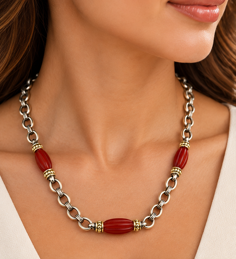 Lagos Caviar Signature Beaded Necklace