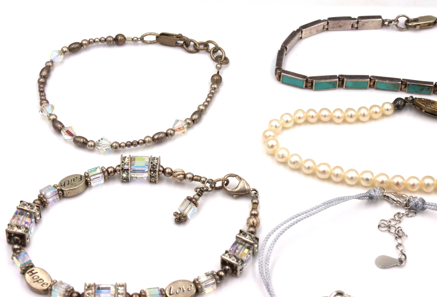 Group lot of Vintage 925 sterling silver bracelets
