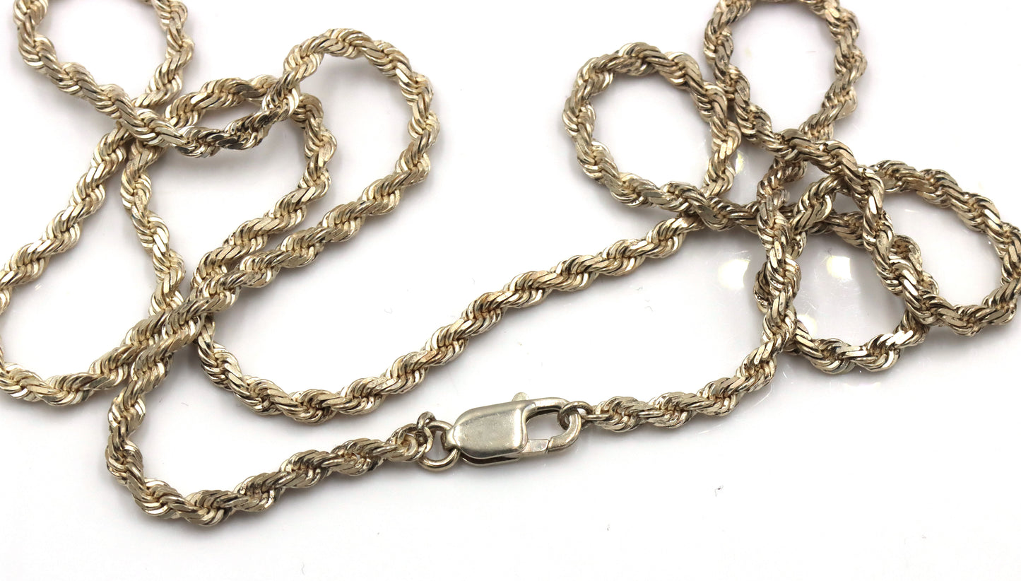 Group lot of 2 vintage 925 sterling silver chains