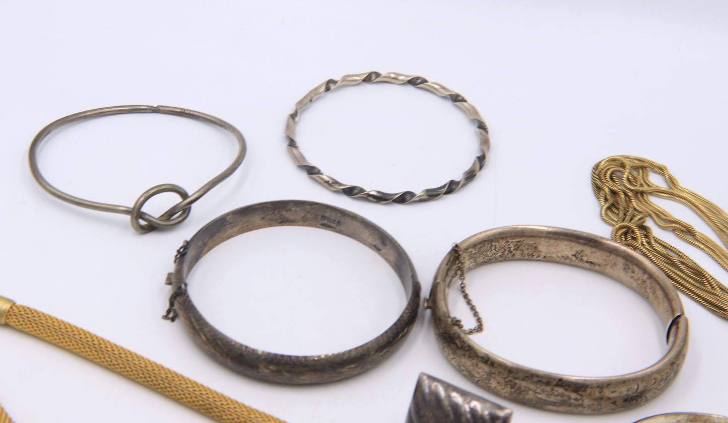 Group Lot of Silver and Custom Jewelry