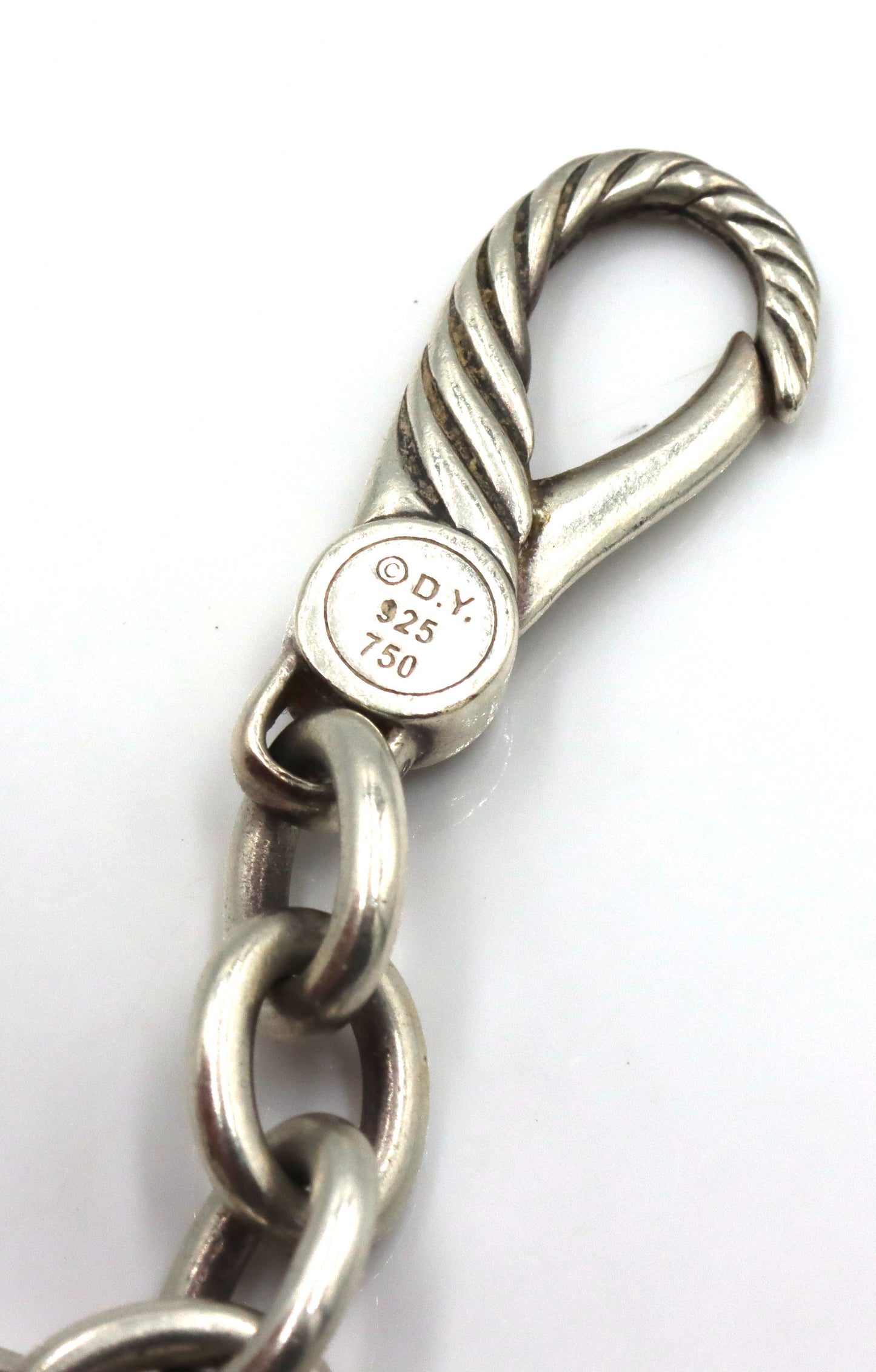 David Yurman carved cable disc bracelet