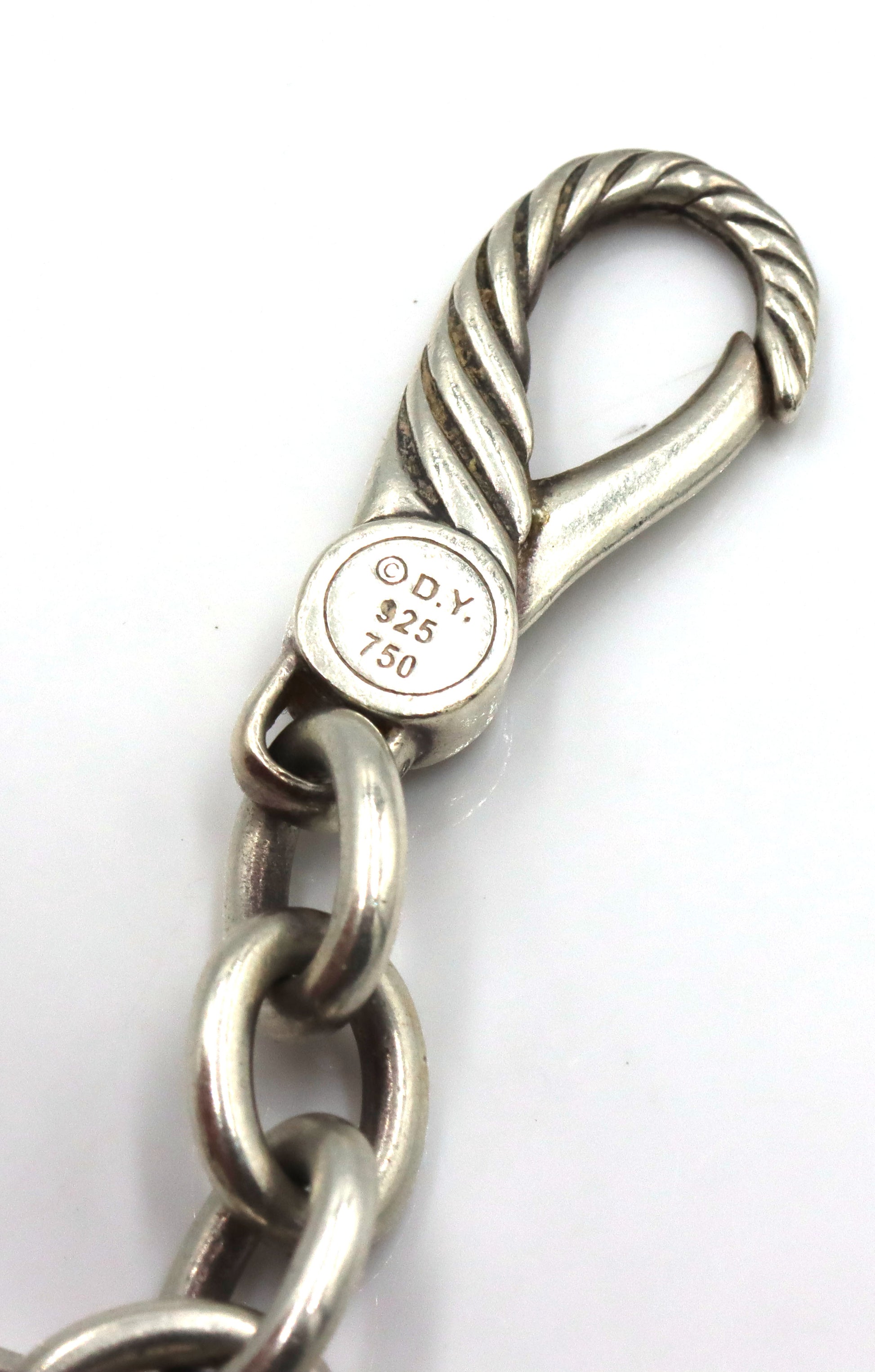 David Yurman carved cable disc bracelet