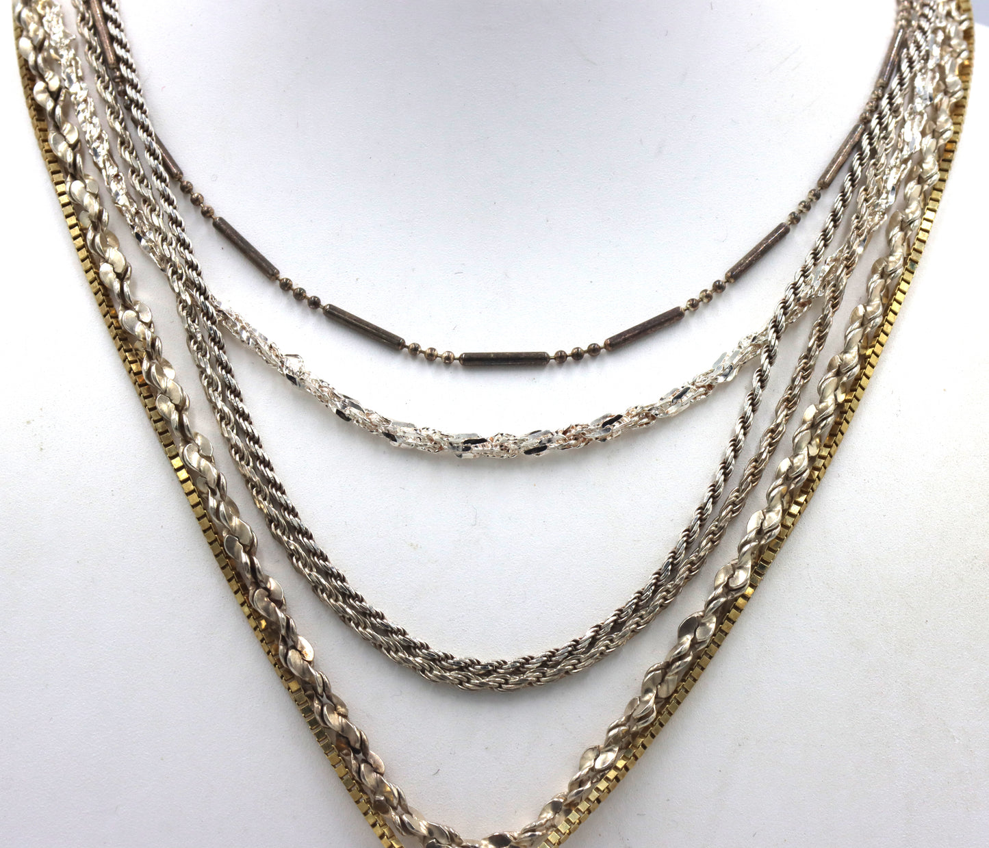 Group lot of 6 vintage 925 sterling silver necklaces