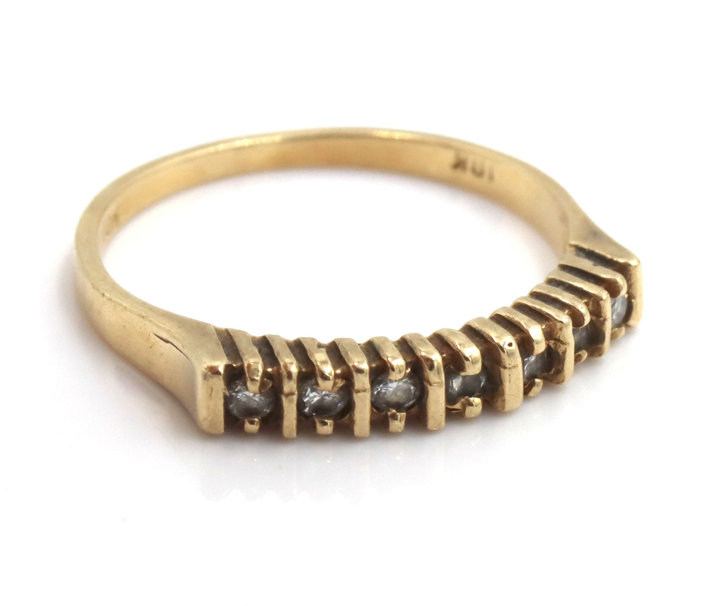 10kt Yellow gold diamond band