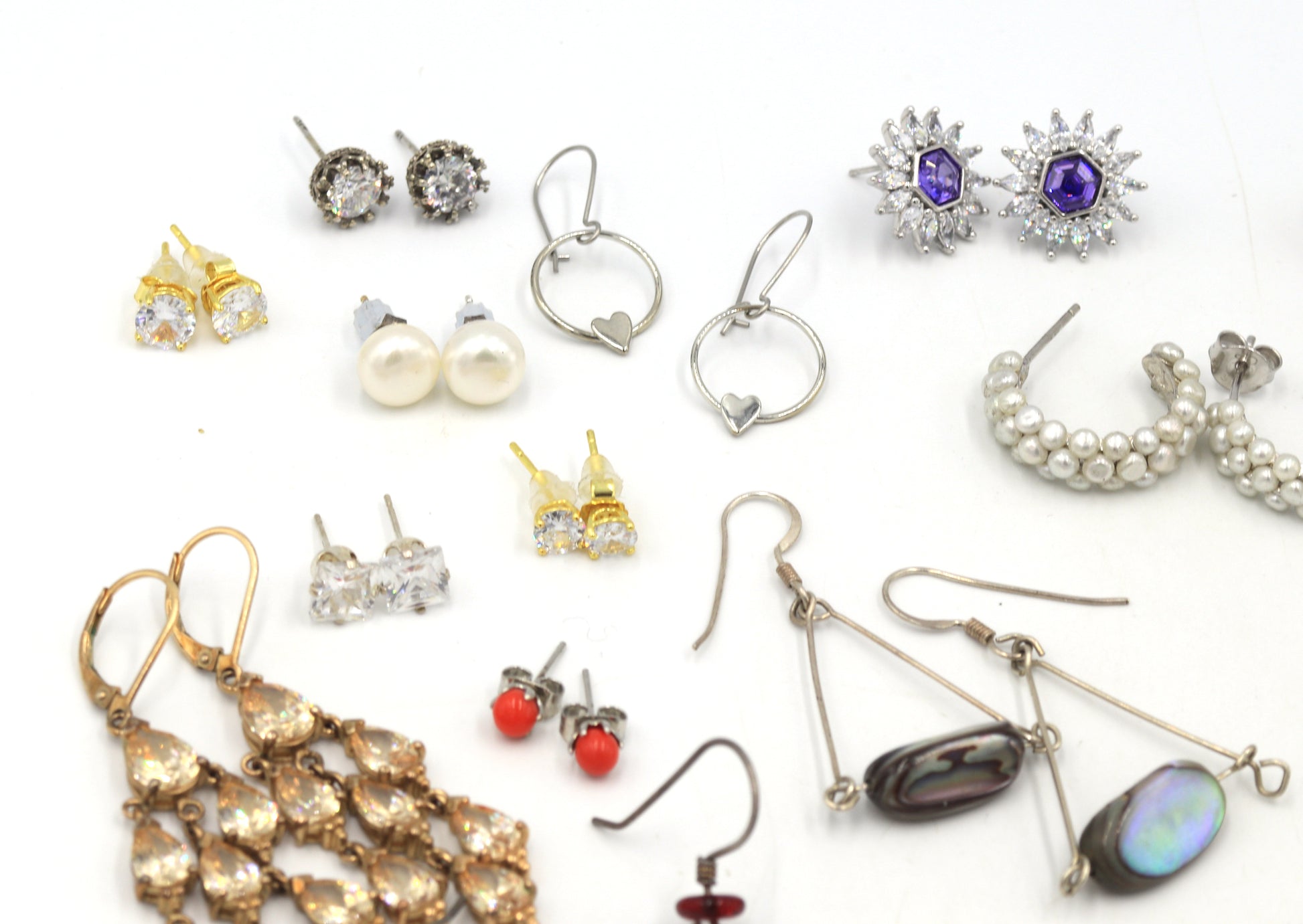 Group lot of Vintage 925 sterling silver earrings