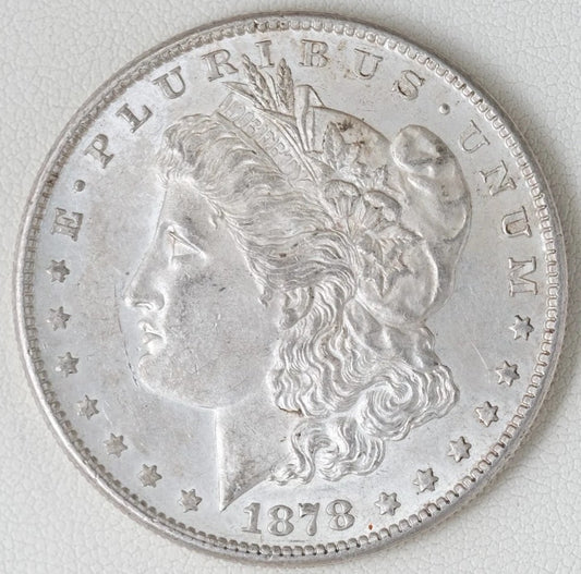 1878-S Morgan Silver Dollar AU Details Bright Silver Finish