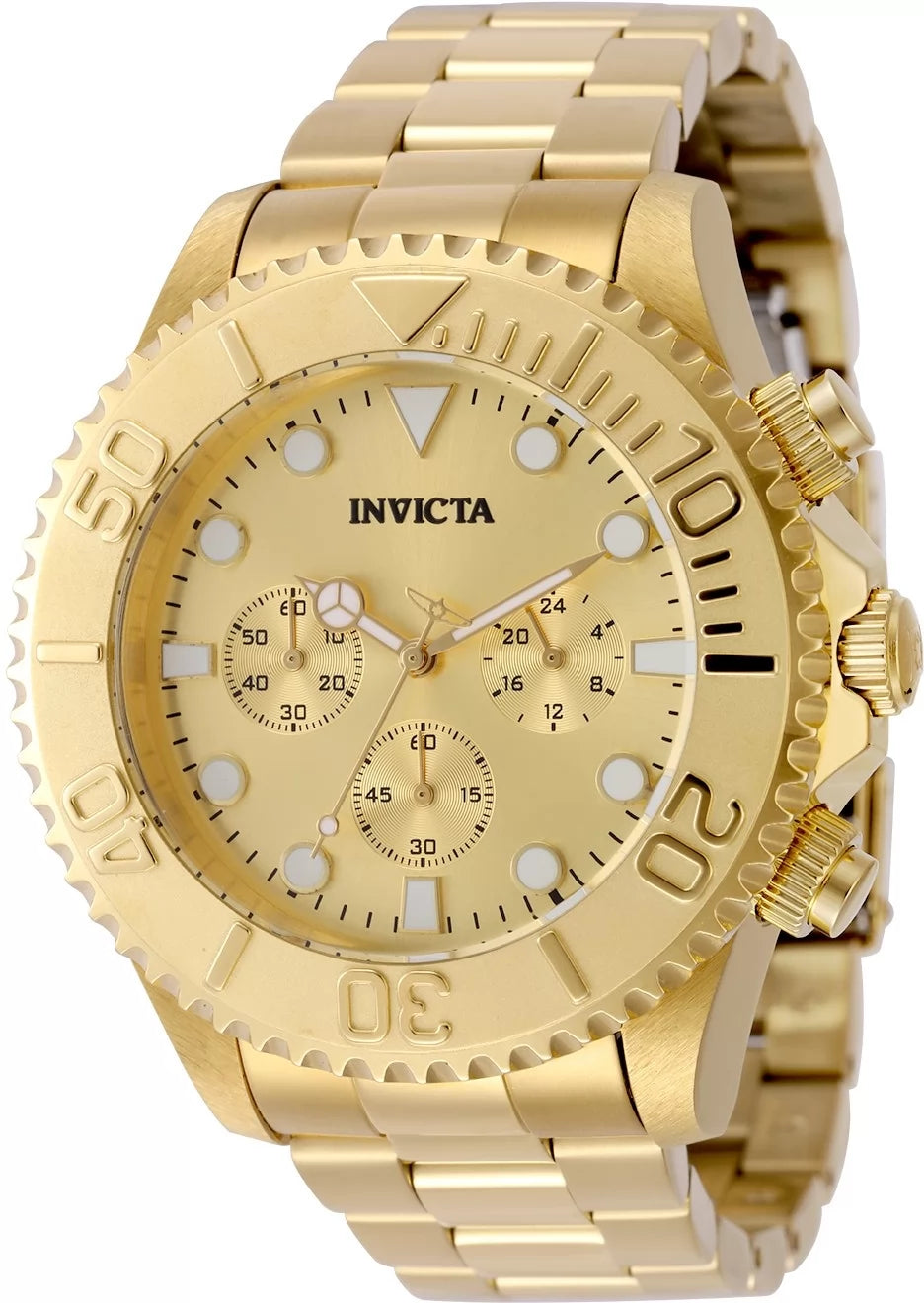 Invicta Men's Pro Diver Quartz VD54 Gold Dial Watch
