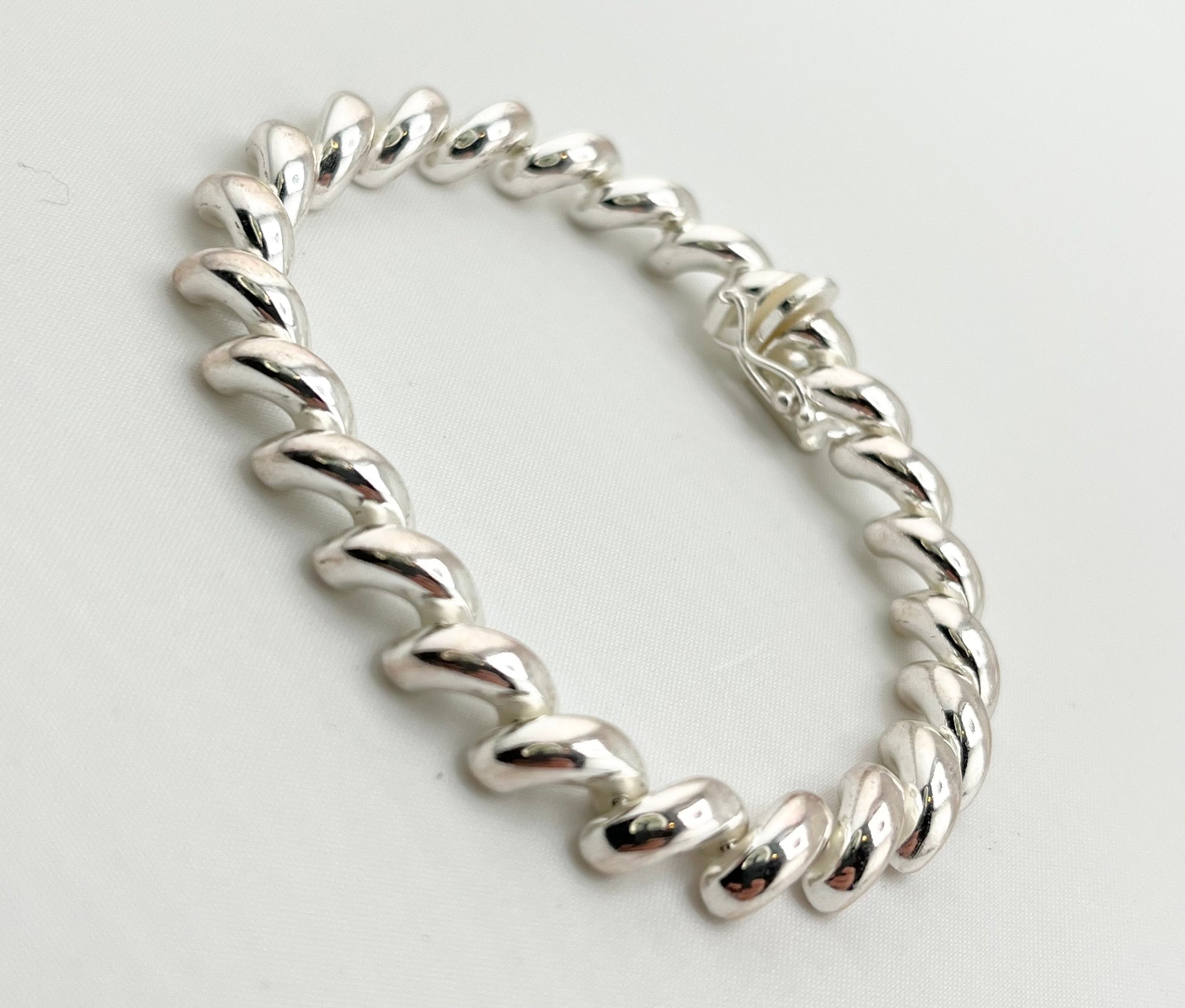 Italian 925 Sterling Silver Solid San Marco Bracelet