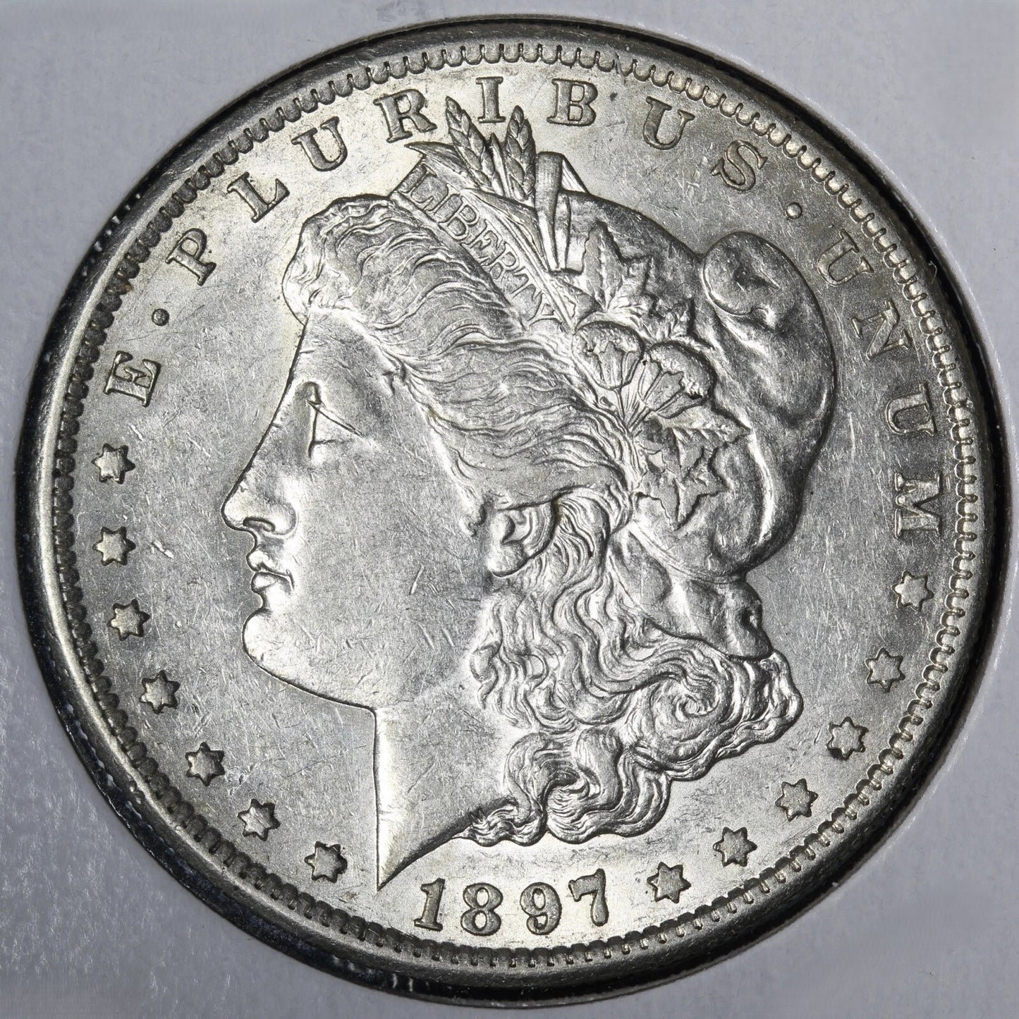 1897-S Morgan Silver Dollar San Francisco Mint Better Date About Uncirculated (AU) Details