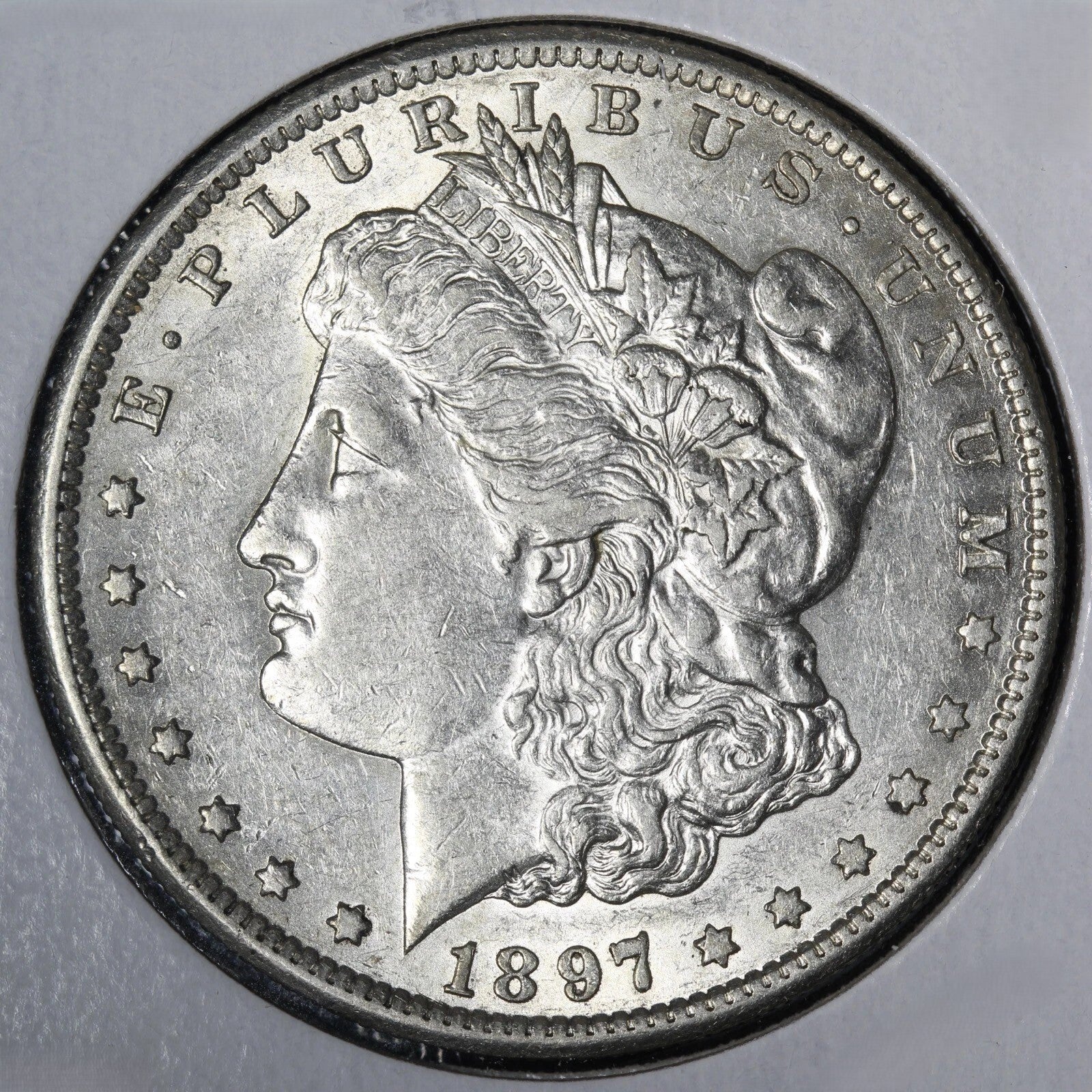 1897-S Morgan Silver Dollar San Francisco Mint Better Date About Uncirculated (AU) Details