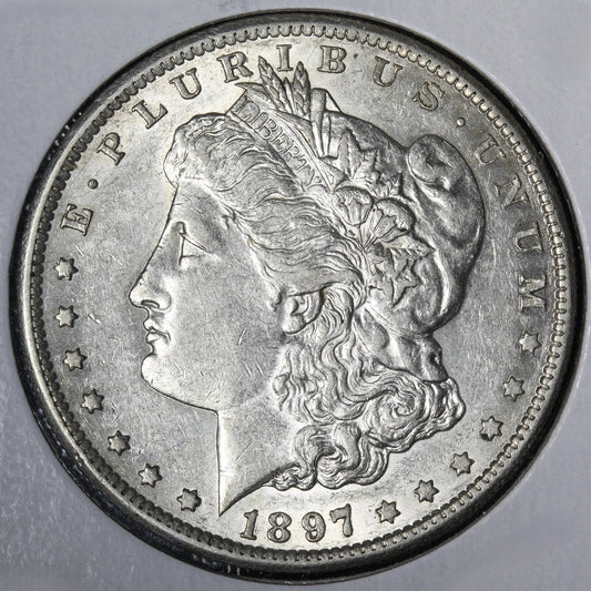 1897-S Morgan Silver Dollar San Francisco Mint Better Date About Uncirculated (AU) Details