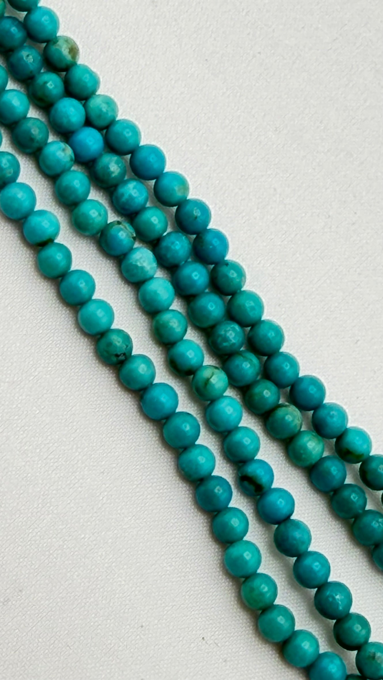 925 Sterling Silver Turquoise Pendant With bead Chain Necklace