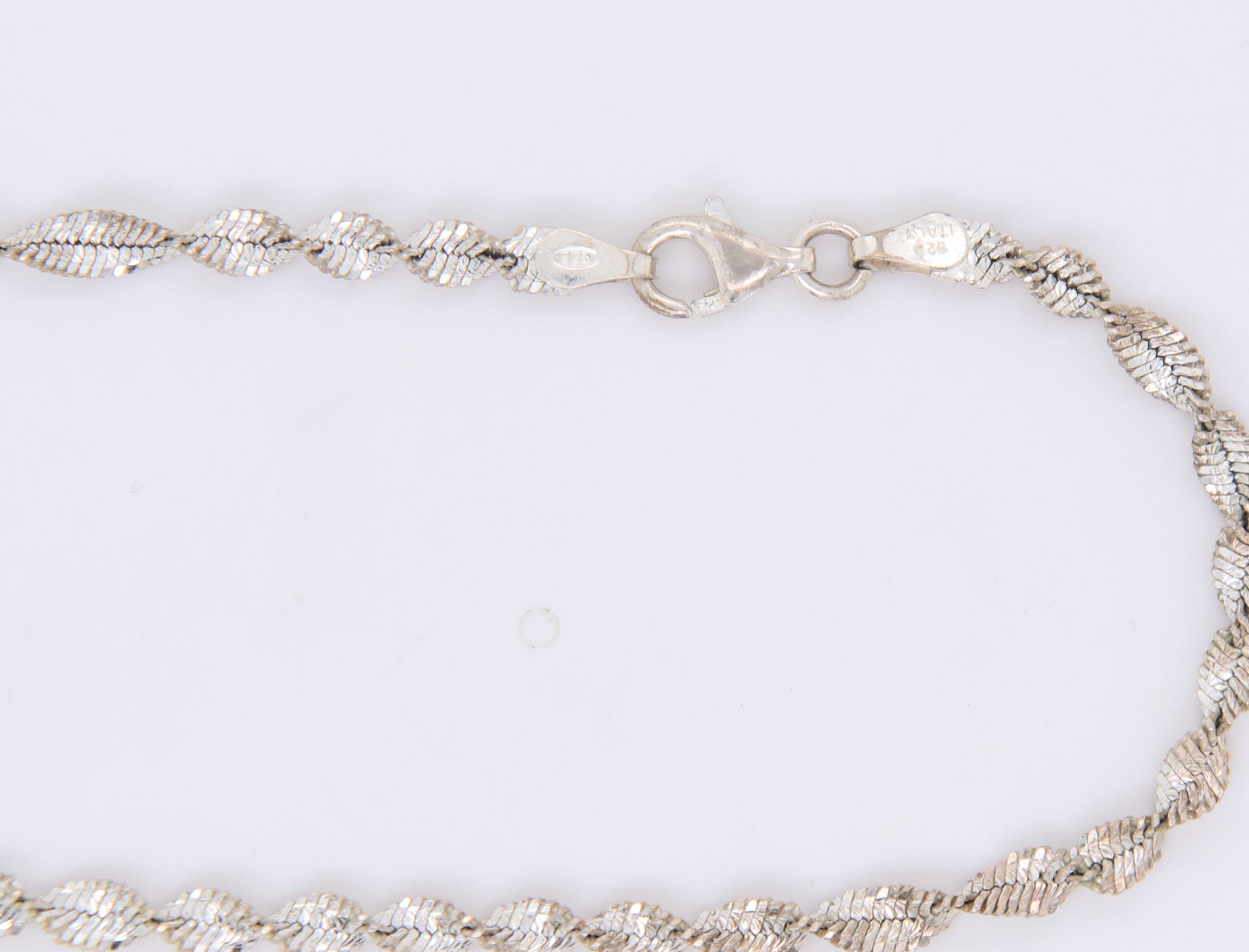 Italian 925 sterling silver rope bracelet