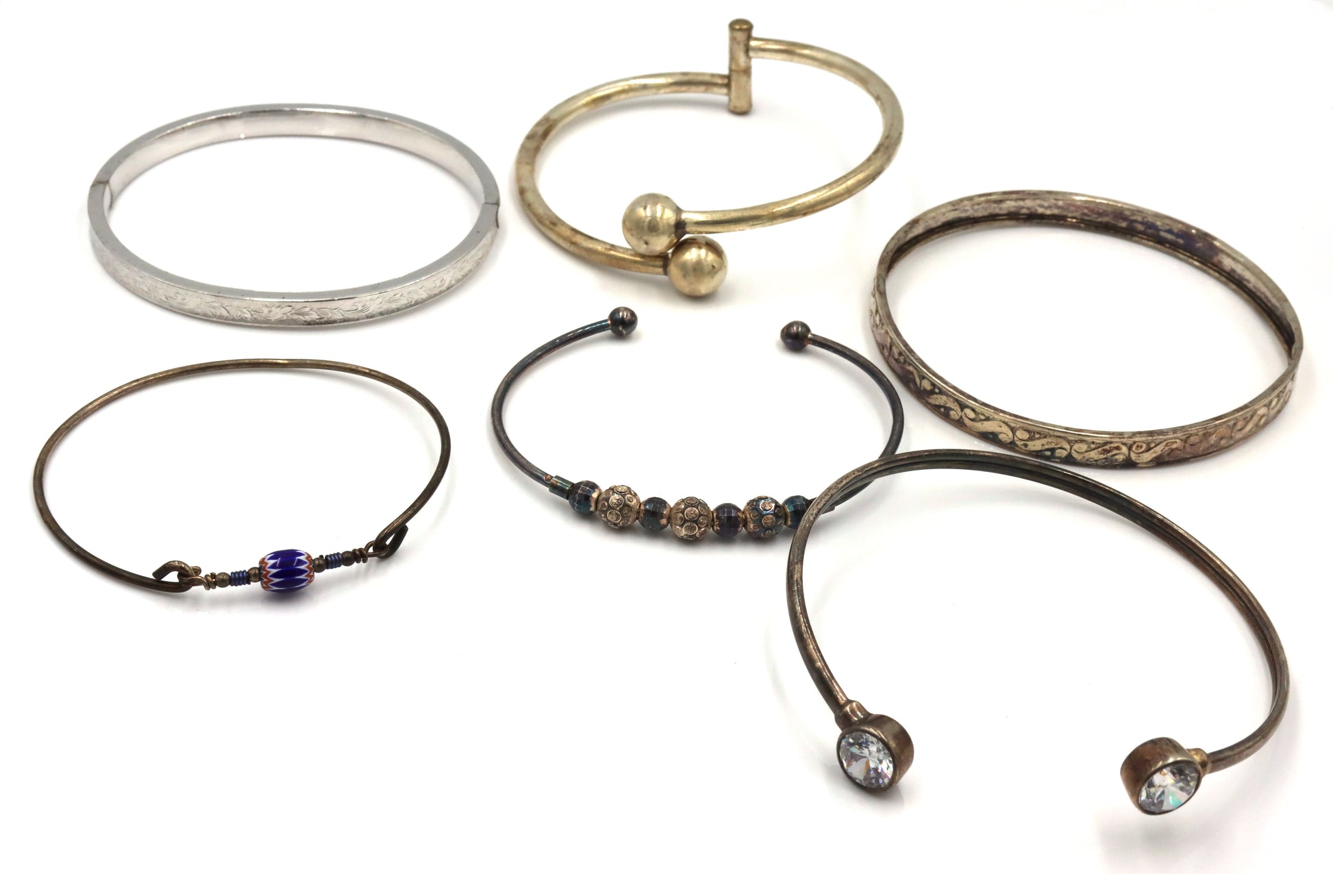 Vintage 925 sterling silver group lot of bangles