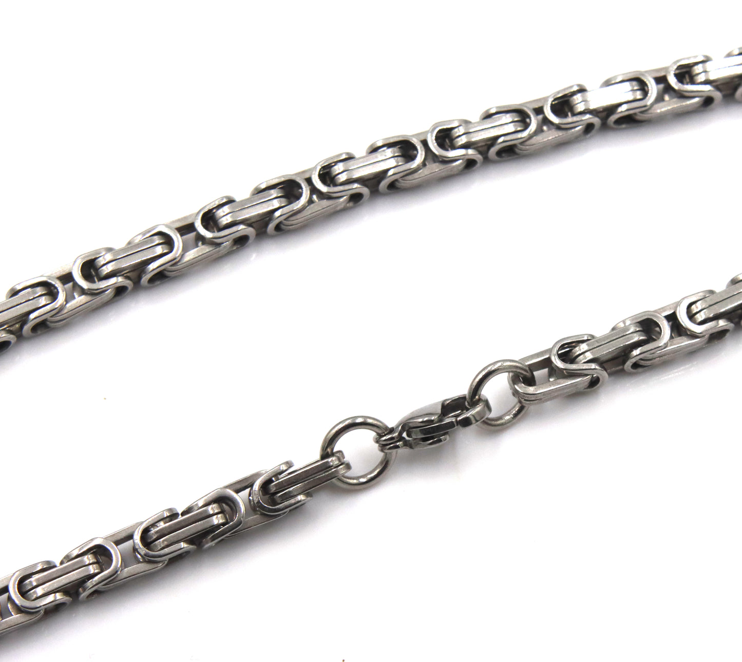 Stainless steel Byzantine chain necklace