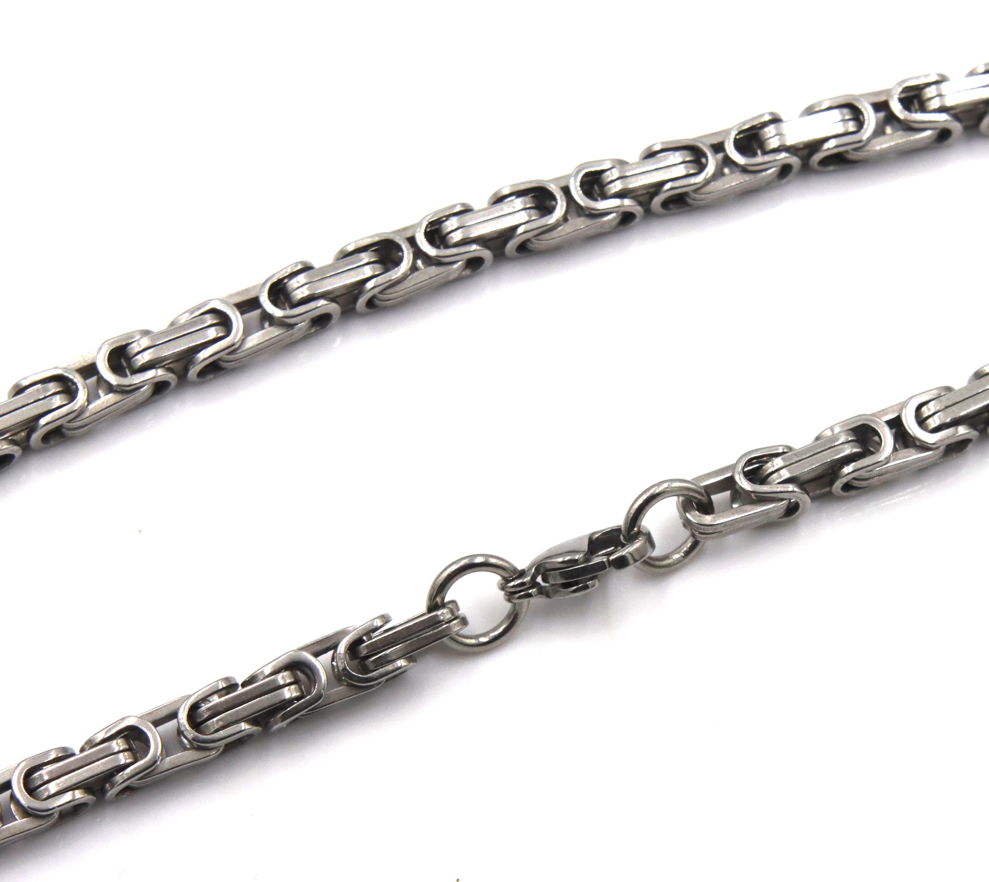Stainless steel Byzantine chain necklace