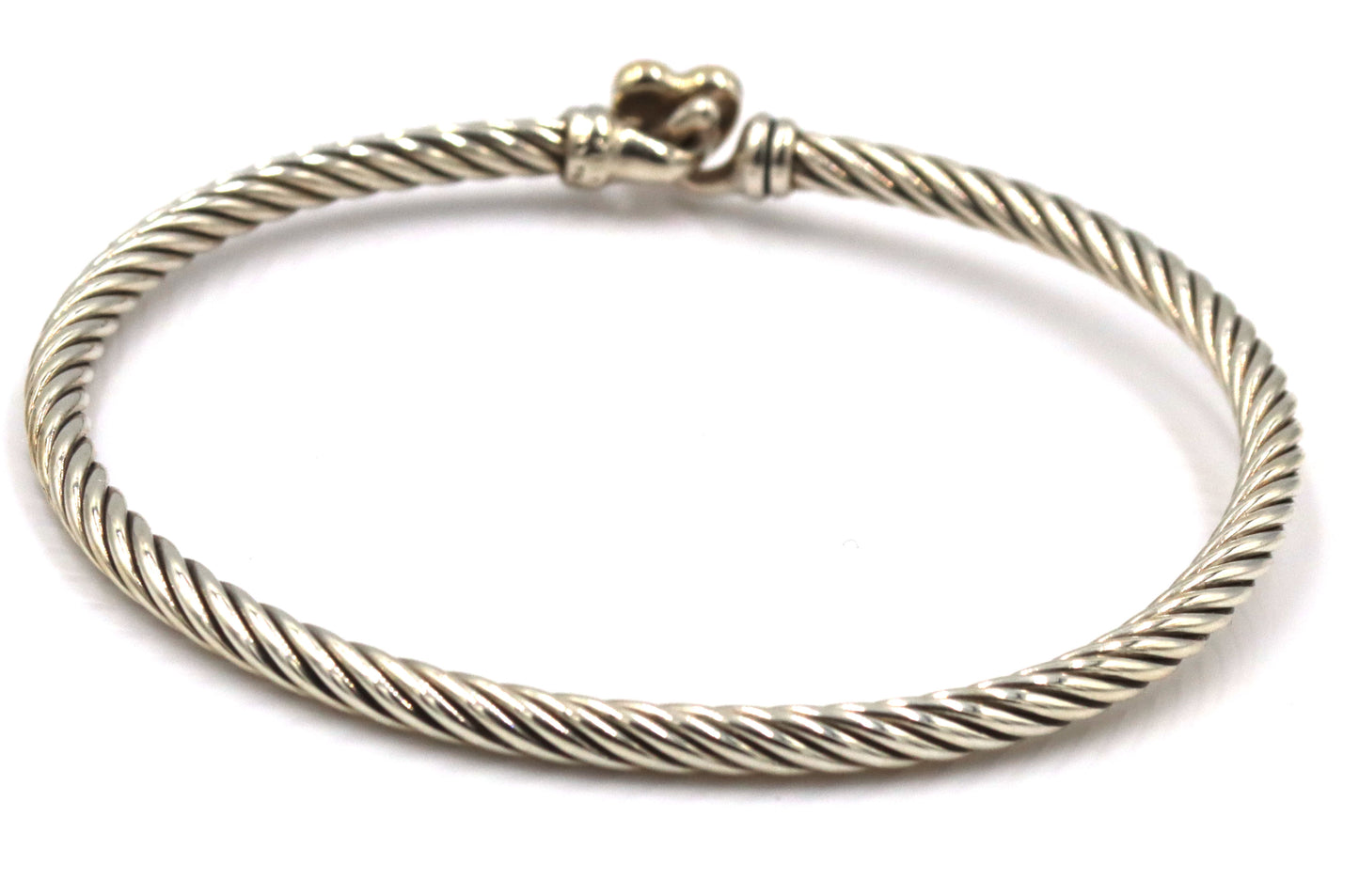 David Yurman cable classic heart bangle bracelet