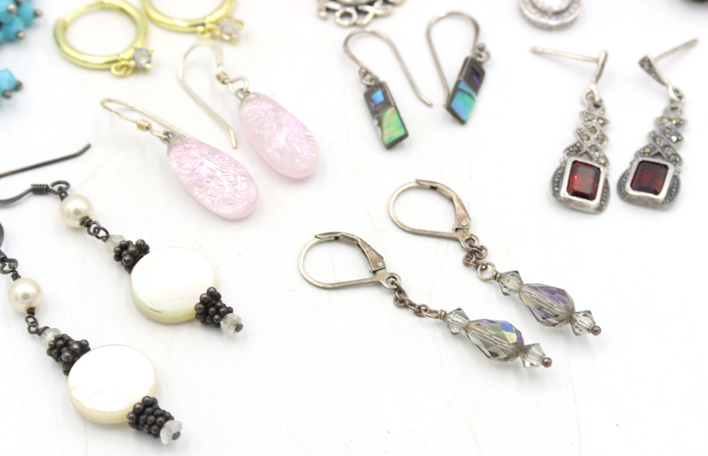 Group lot of Vintage 925 sterling silver earrings