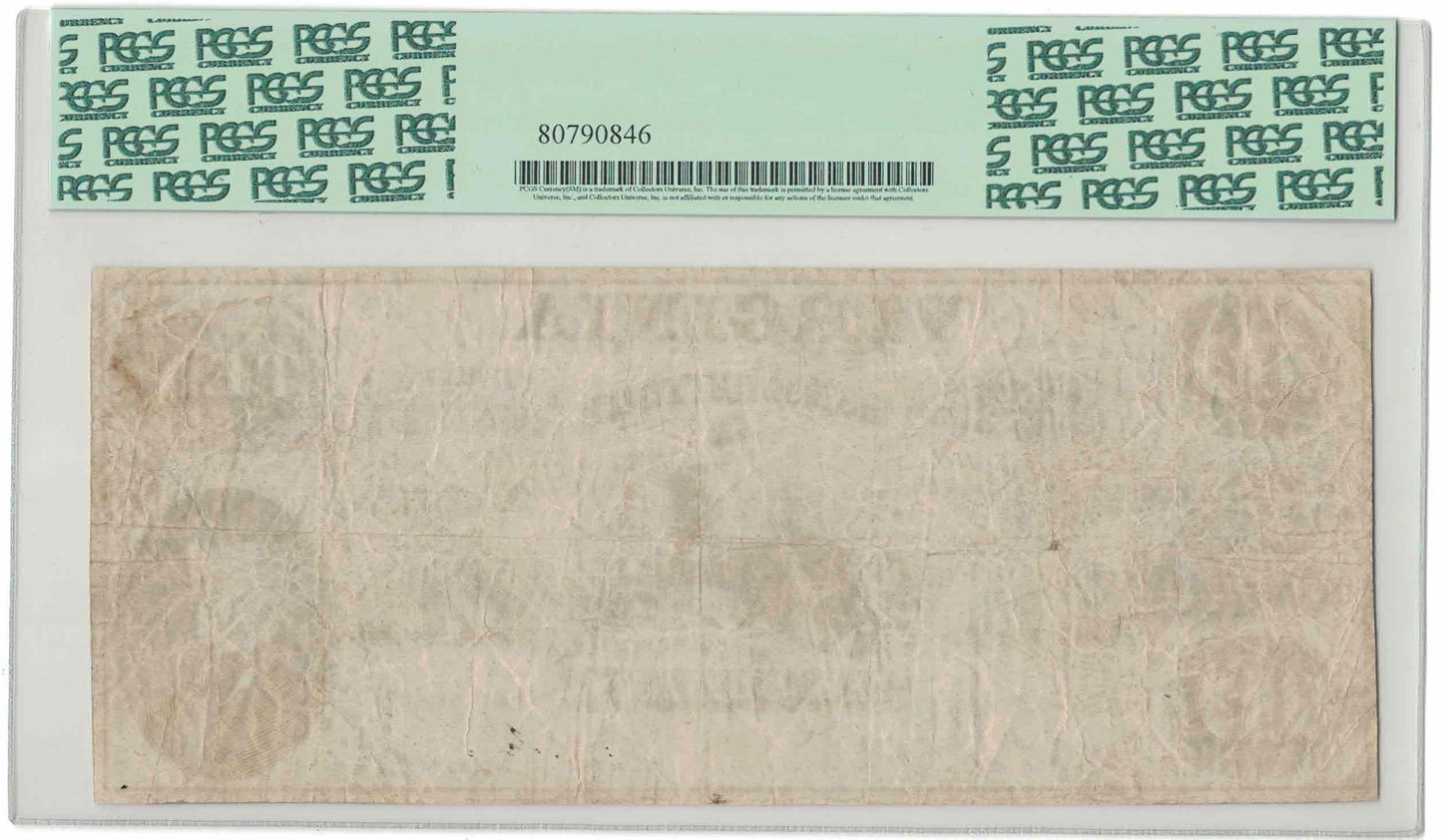 1862 $10 Virginia Treasury Note Cr. 8 – Richmond, VA – Plate B – Serial #774 – PCGS 25 Very Fine PPQ