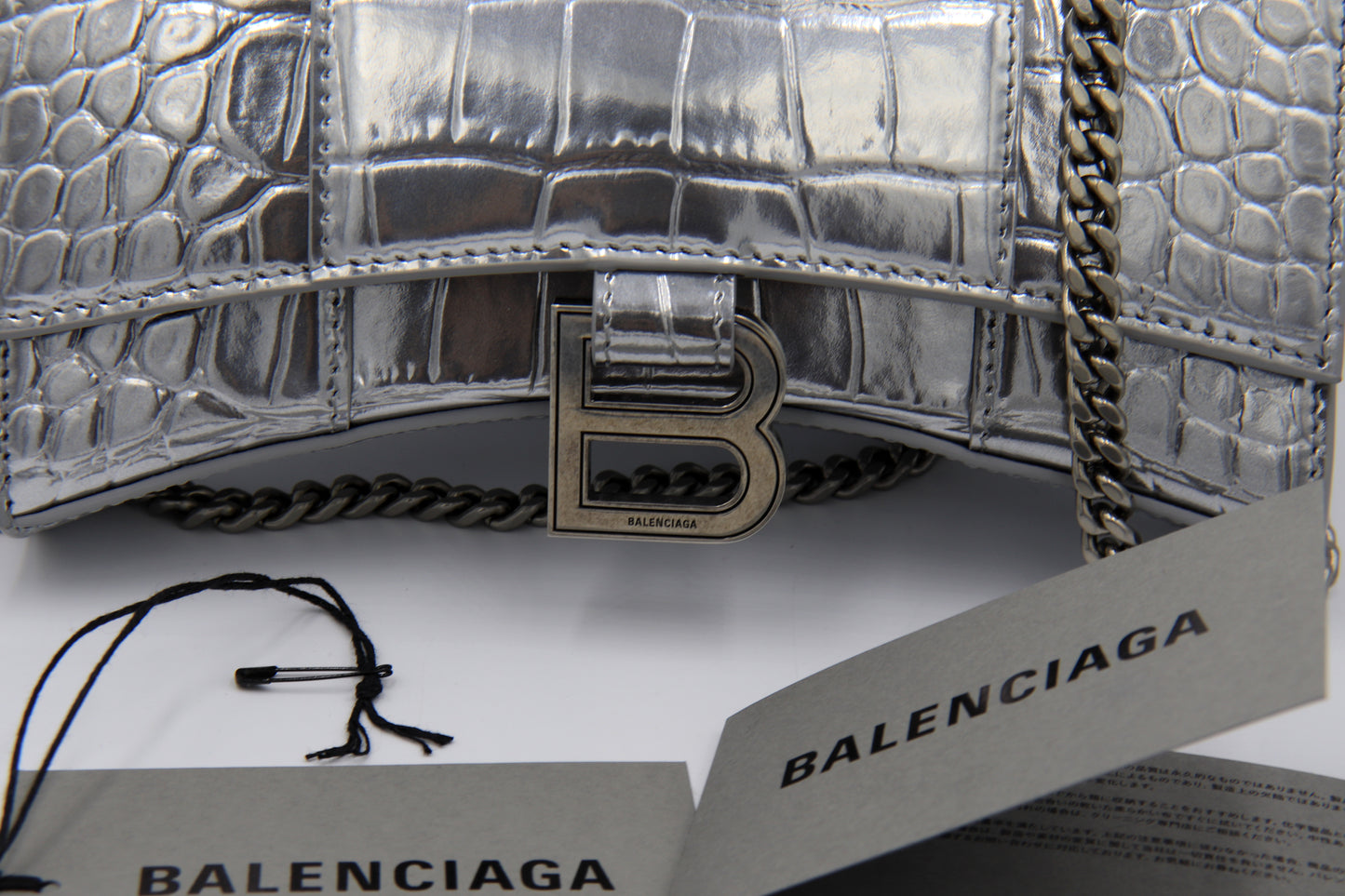 Balenciaga Hourglass Wallet on Chain Handbag