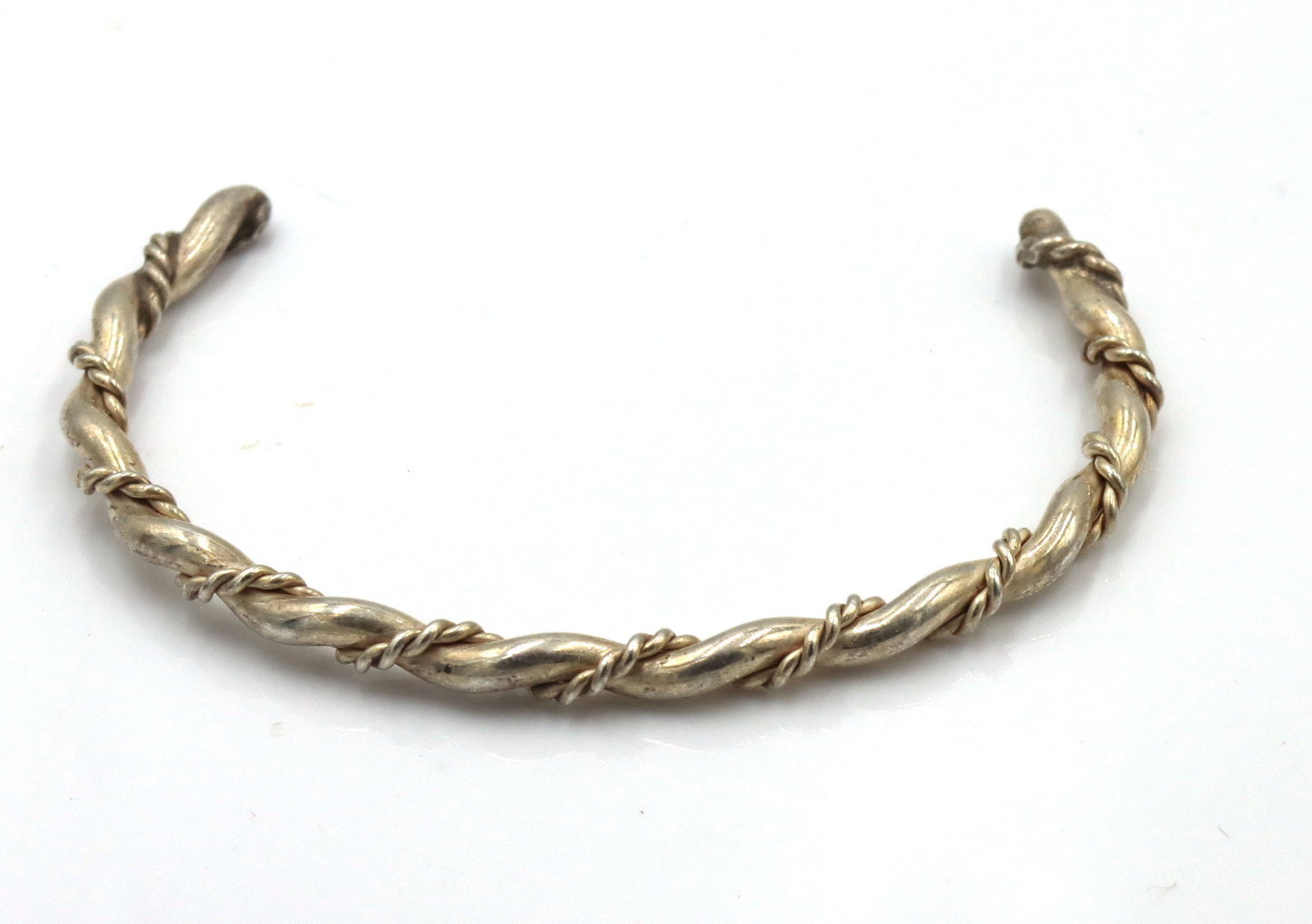 Vintage 925 sterling silver group lot of 6 cuff bangles