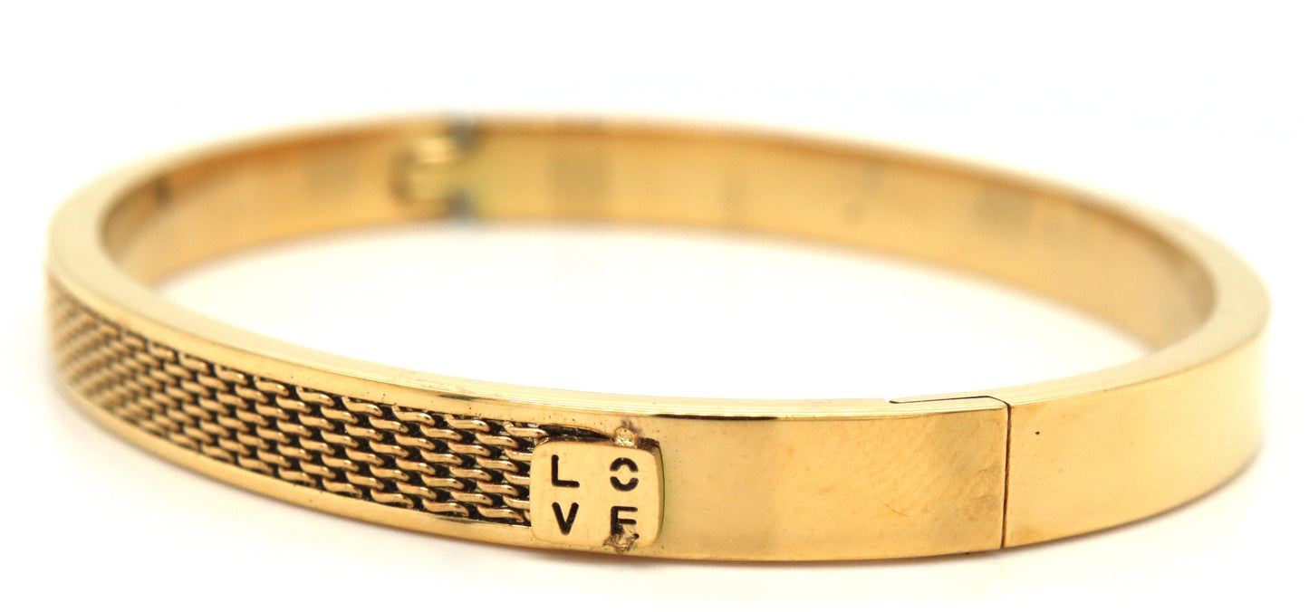 Gold plated bangle bracelet