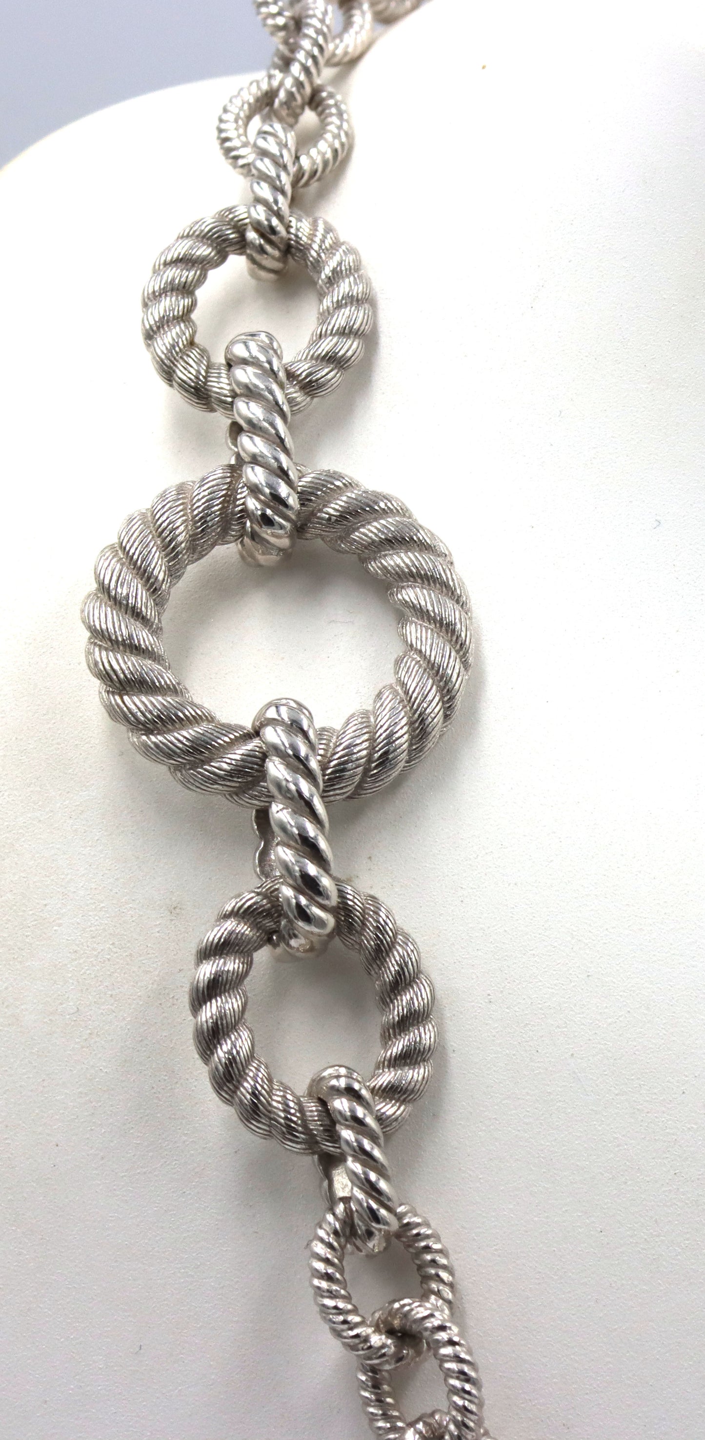Judith Ripka 925 Sterling Silver Large Rolo Chain Link Necklace