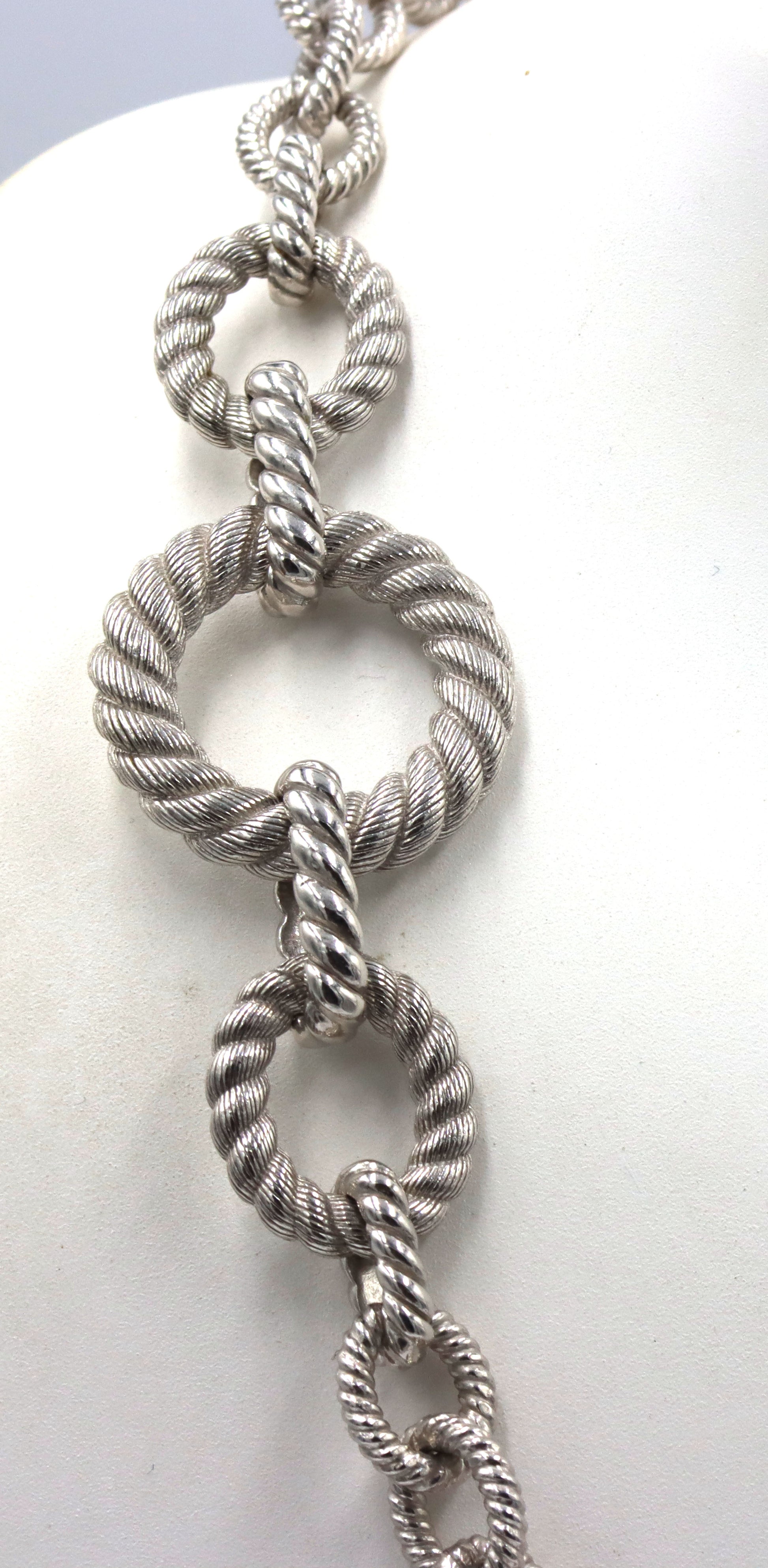 Judith Ripka 925 Sterling Silver Large Rolo Chain Link Necklace