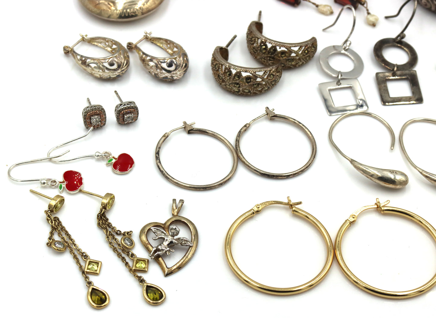 Group lot of Vintage 925 sterling silver earrings