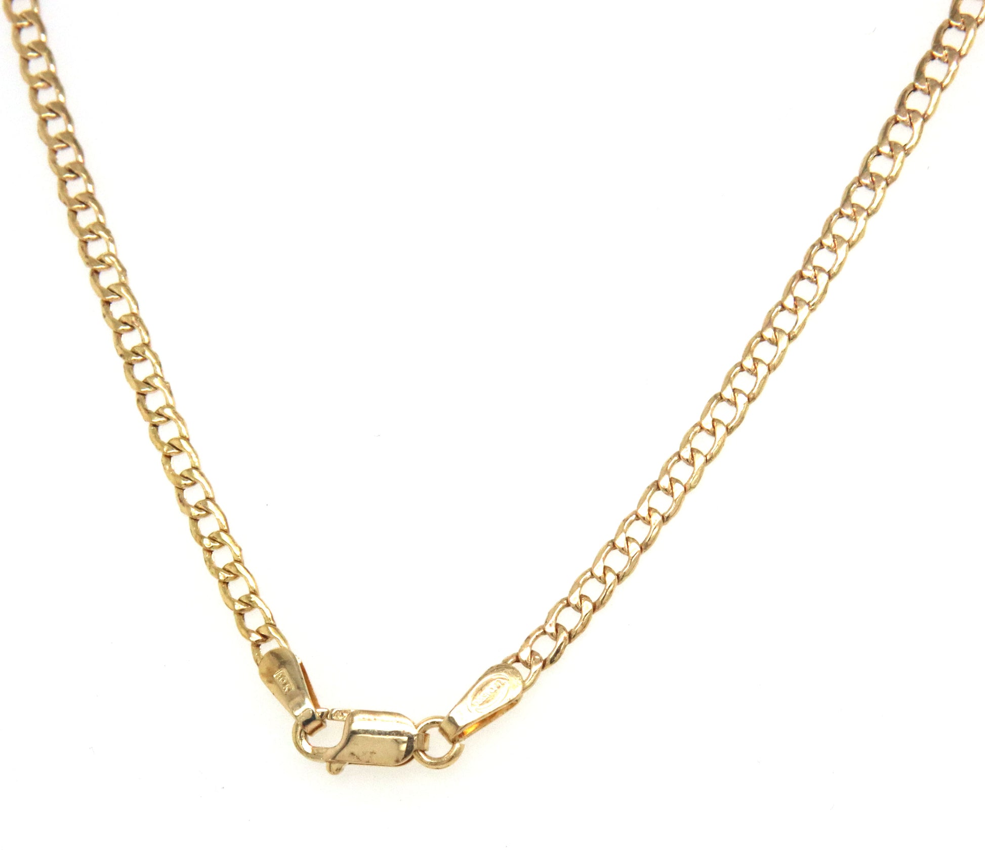 10kt Yellow gold Curb link chain necklace
