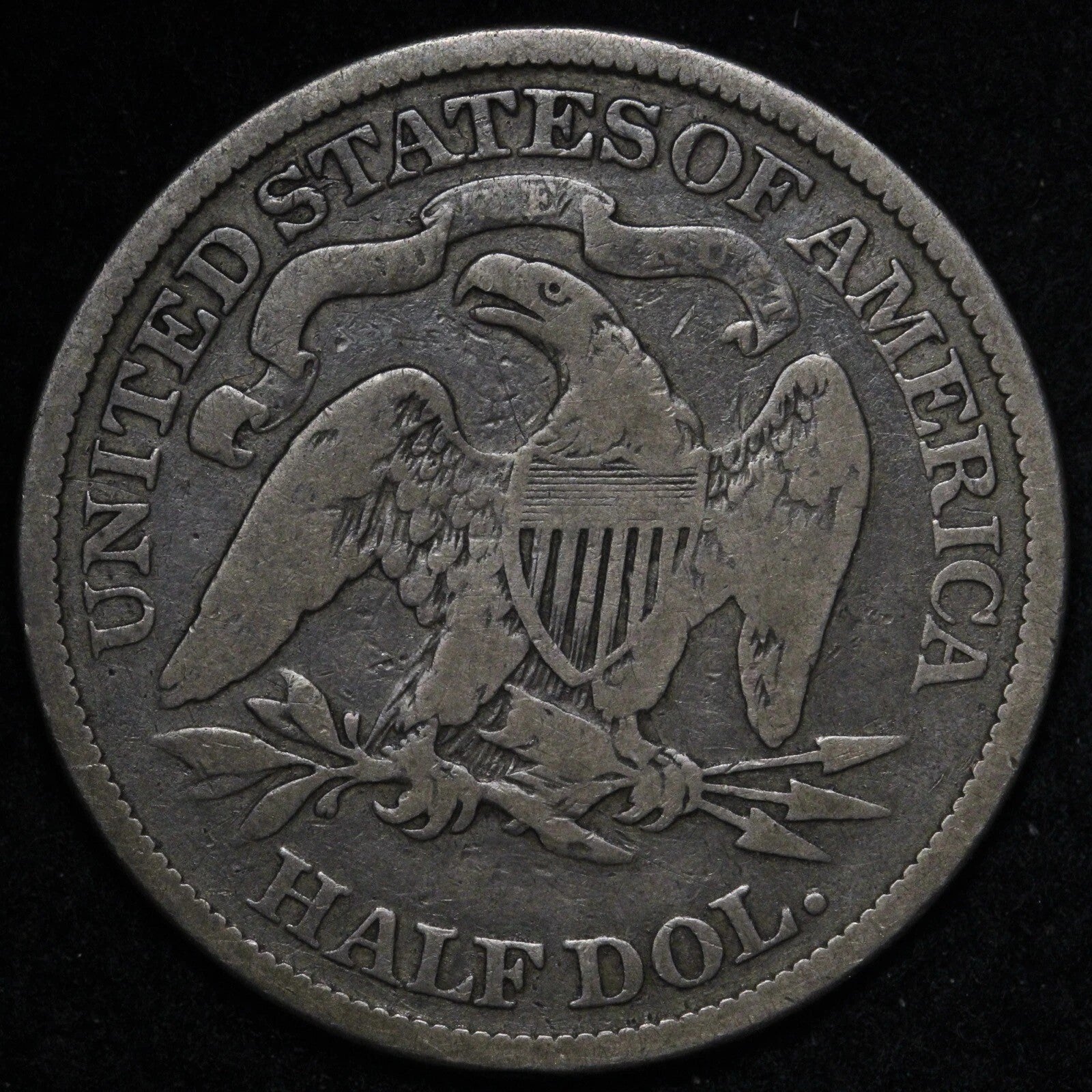 1869 Seated Liberty Half Dollar Better Date U.S. Silver Coin Good (G-4) Details