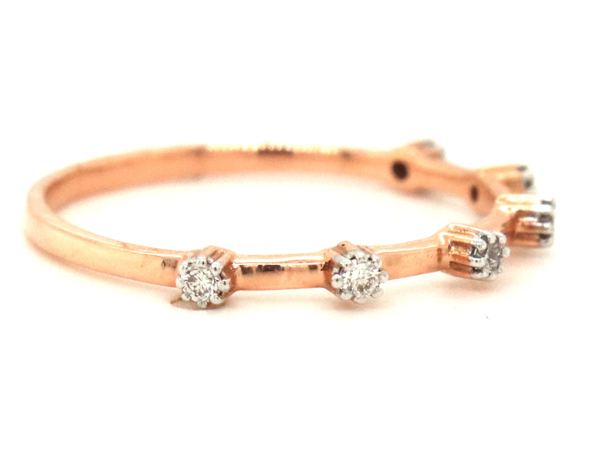 14kt Rose gold diamond fashion ring